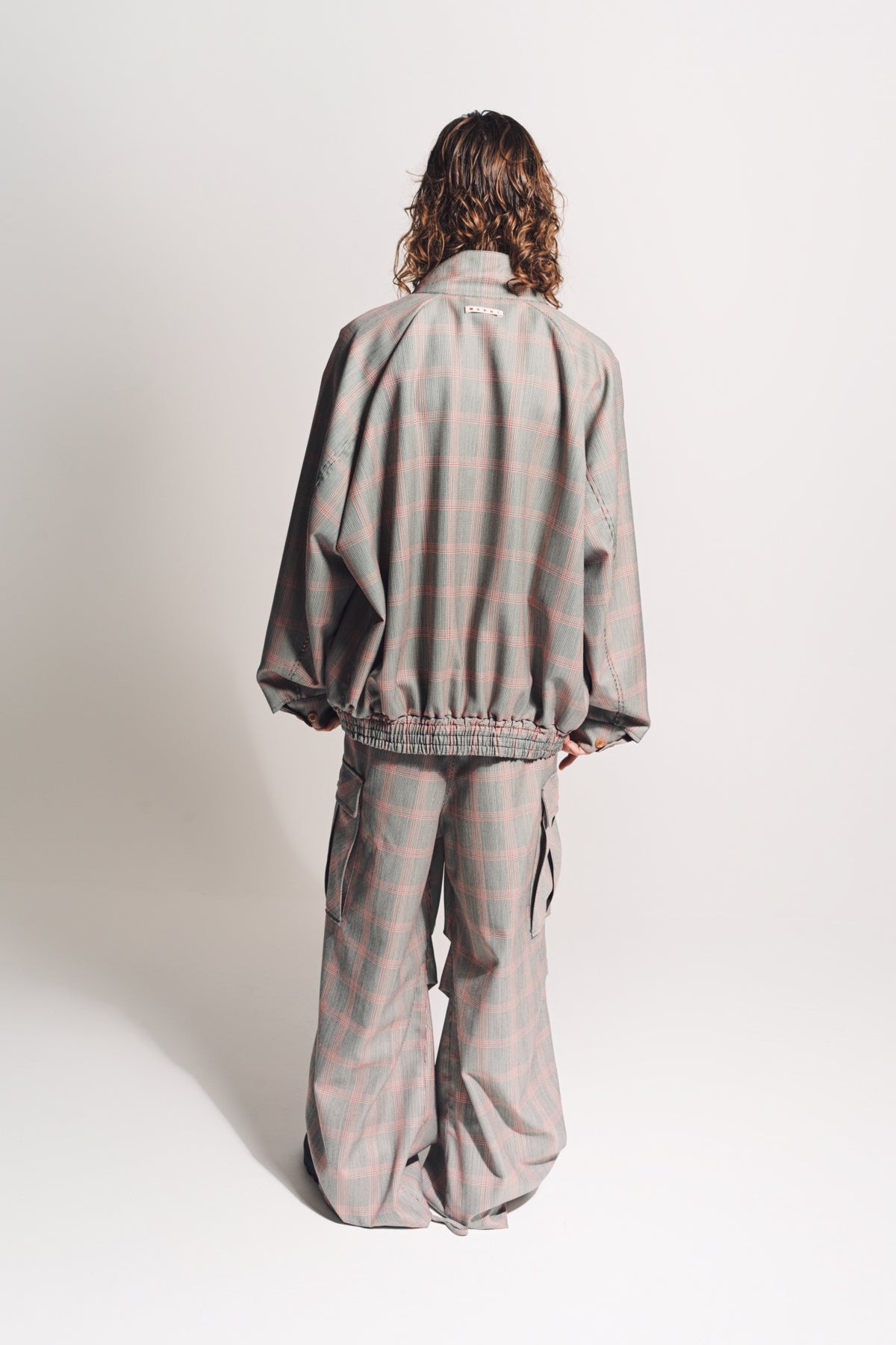 MARNI | CHECKED TECH WOOL BOMBER - MAXFIELD LA