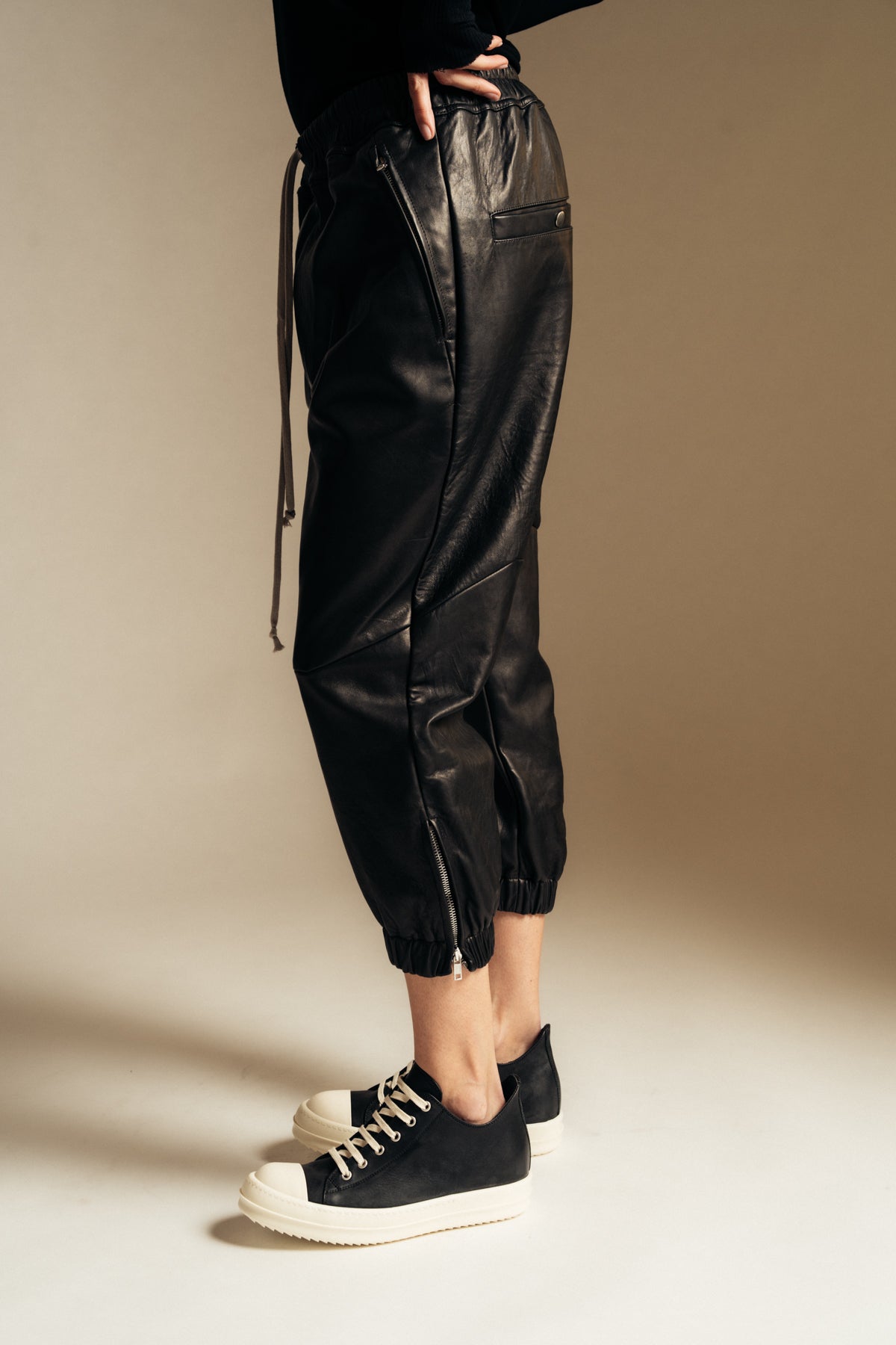 RICK OWENS | CROPPED TRACK PANTS - MAXFIELD LA