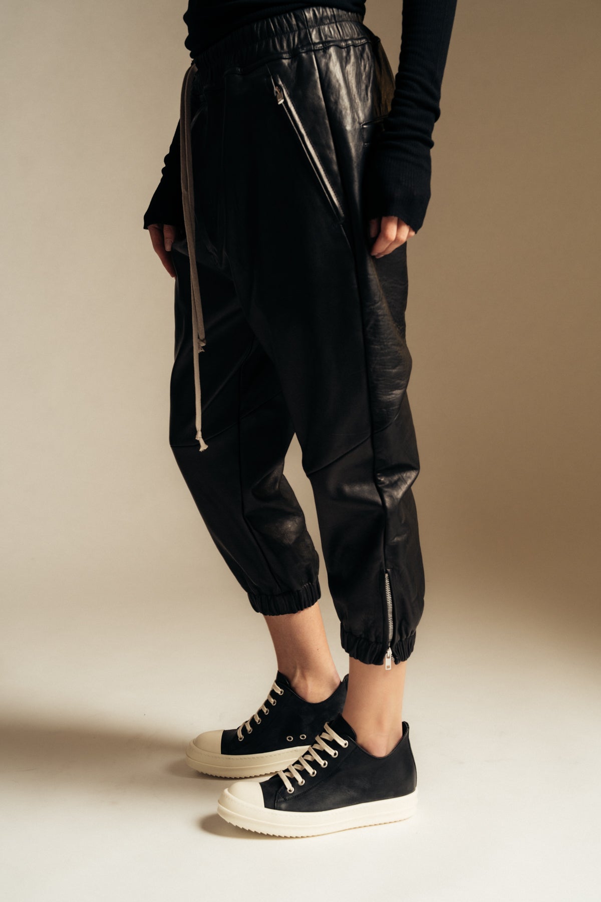 RICK OWENS | CROPPED TRACK PANTS - MAXFIELD LA