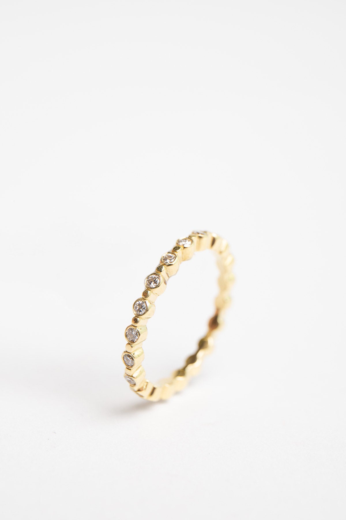 MAUD JEWELRY | 18K GOLD 30 DIAMOND STACK RING - MAXFIELD LA