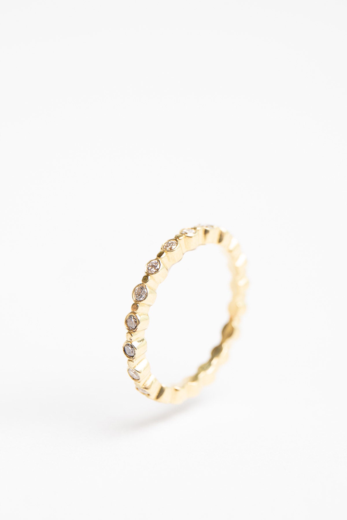 MAUD JEWELRY | 18K GOLD 30 DIAMOND STACK RING - MAXFIELD LA