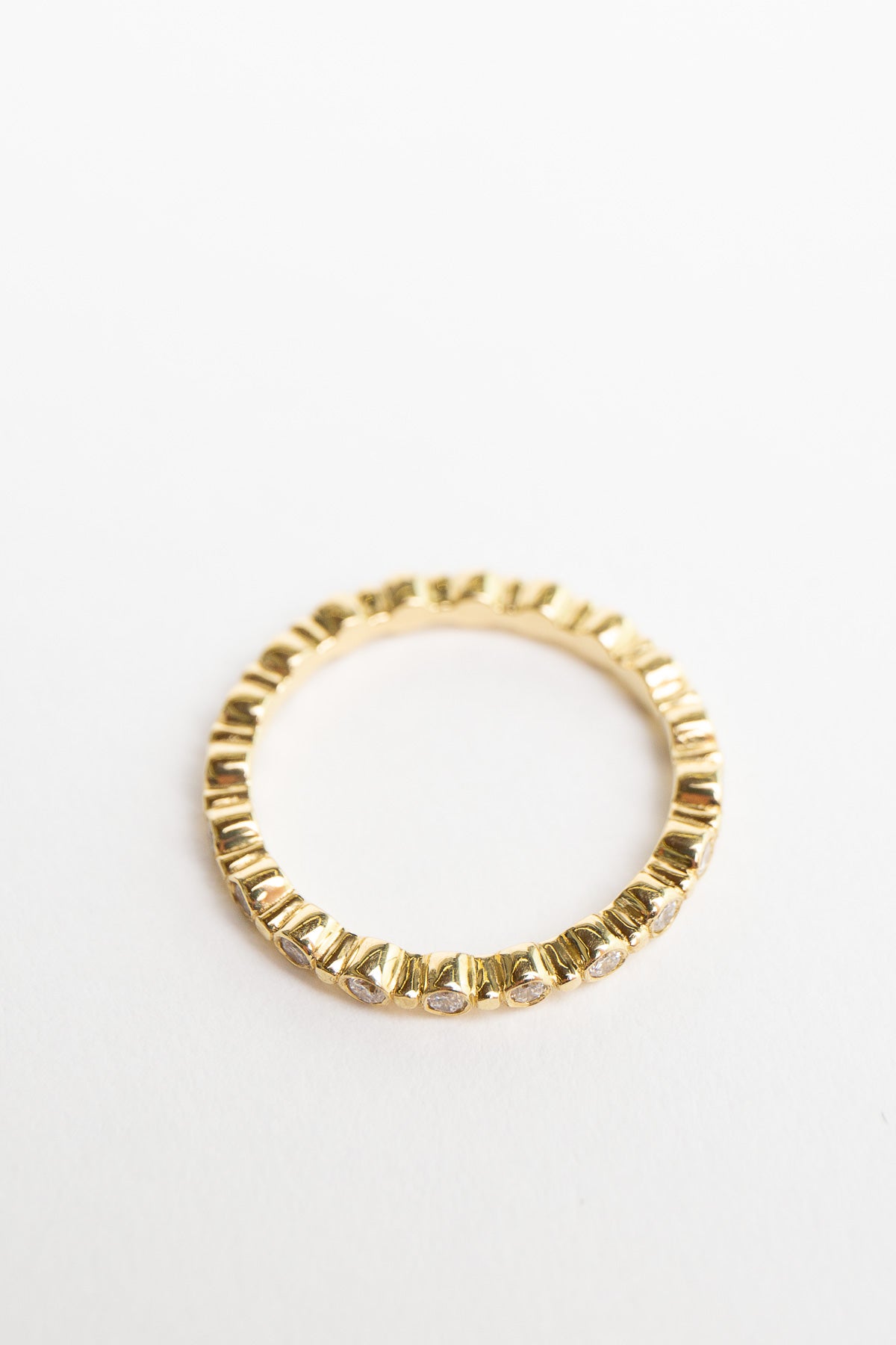 MAUD JEWELRY | 18K GOLD 30 DIAMOND STACK RING - MAXFIELD LA