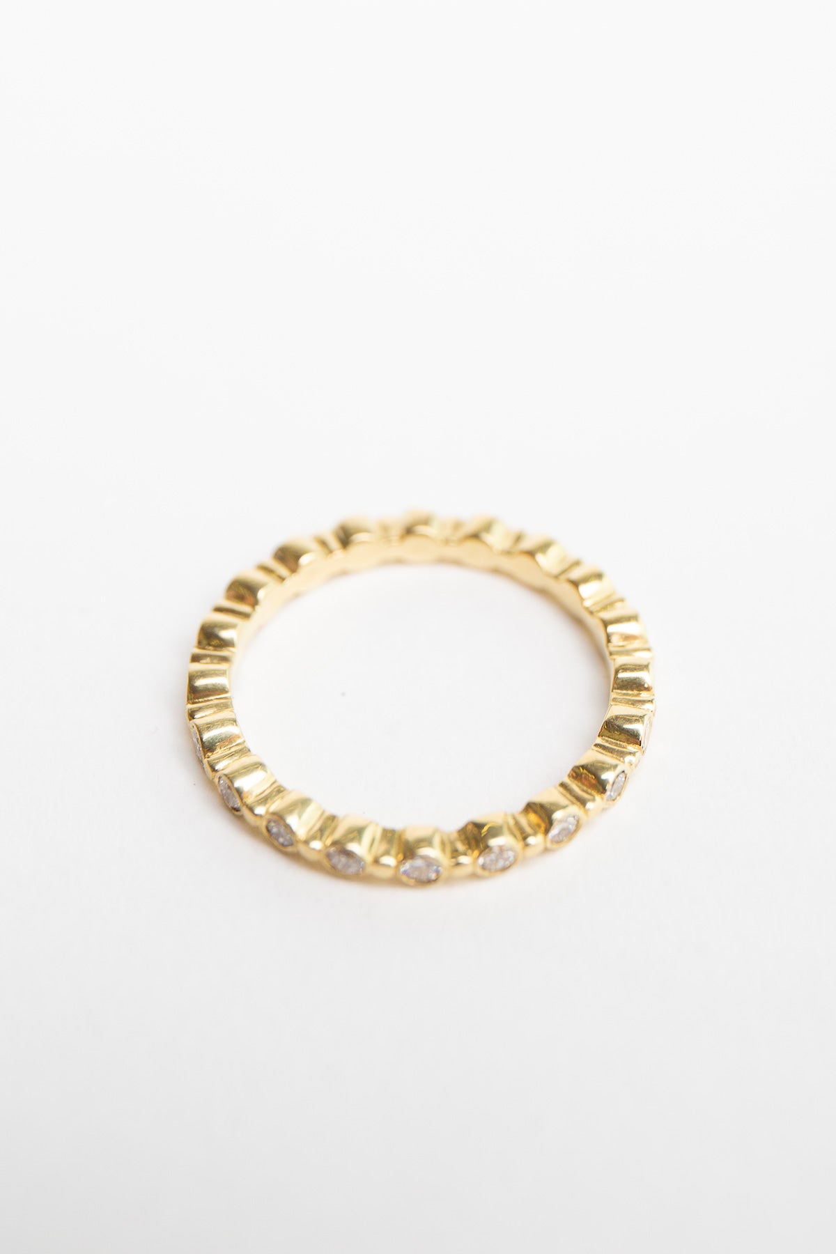 MAUD JEWELRY | 18K GOLD 30 DIAMOND STACK RING - MAXFIELD LA