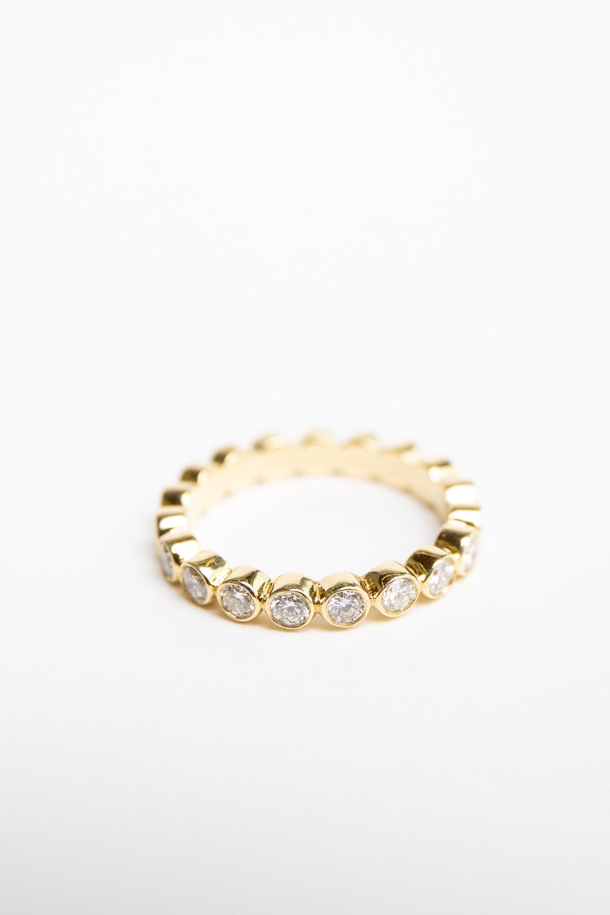 MAUD JEWELRY | 18K GOLD 19 DIAMOND STACK RING - MAXFIELD LA