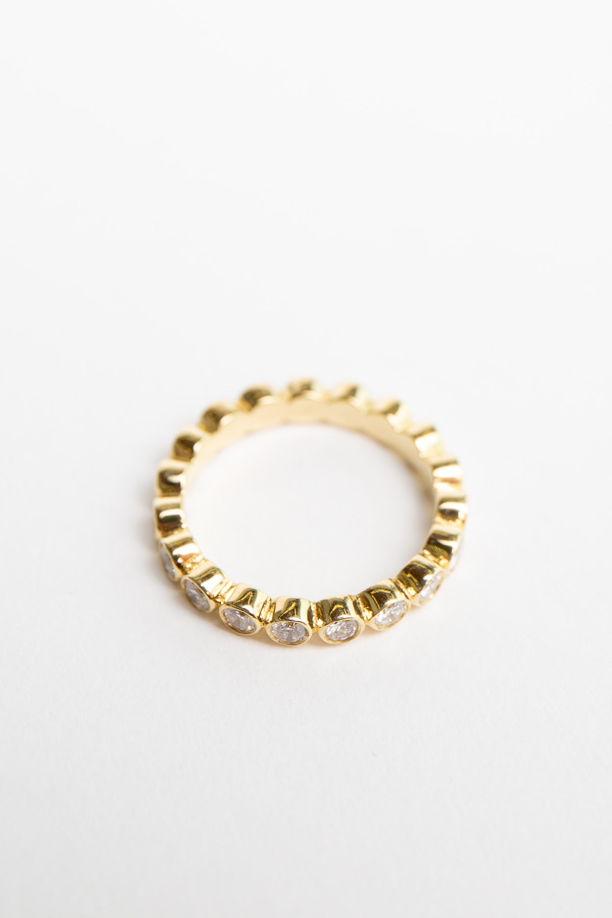 MAUD JEWELRY | 18K GOLD 19 DIAMOND STACK RING - MAXFIELD LA