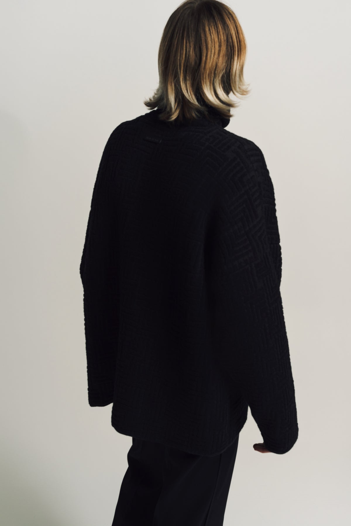 FEAR OF GOD | WOOL JACQUARD HIGH NECK SWEATER