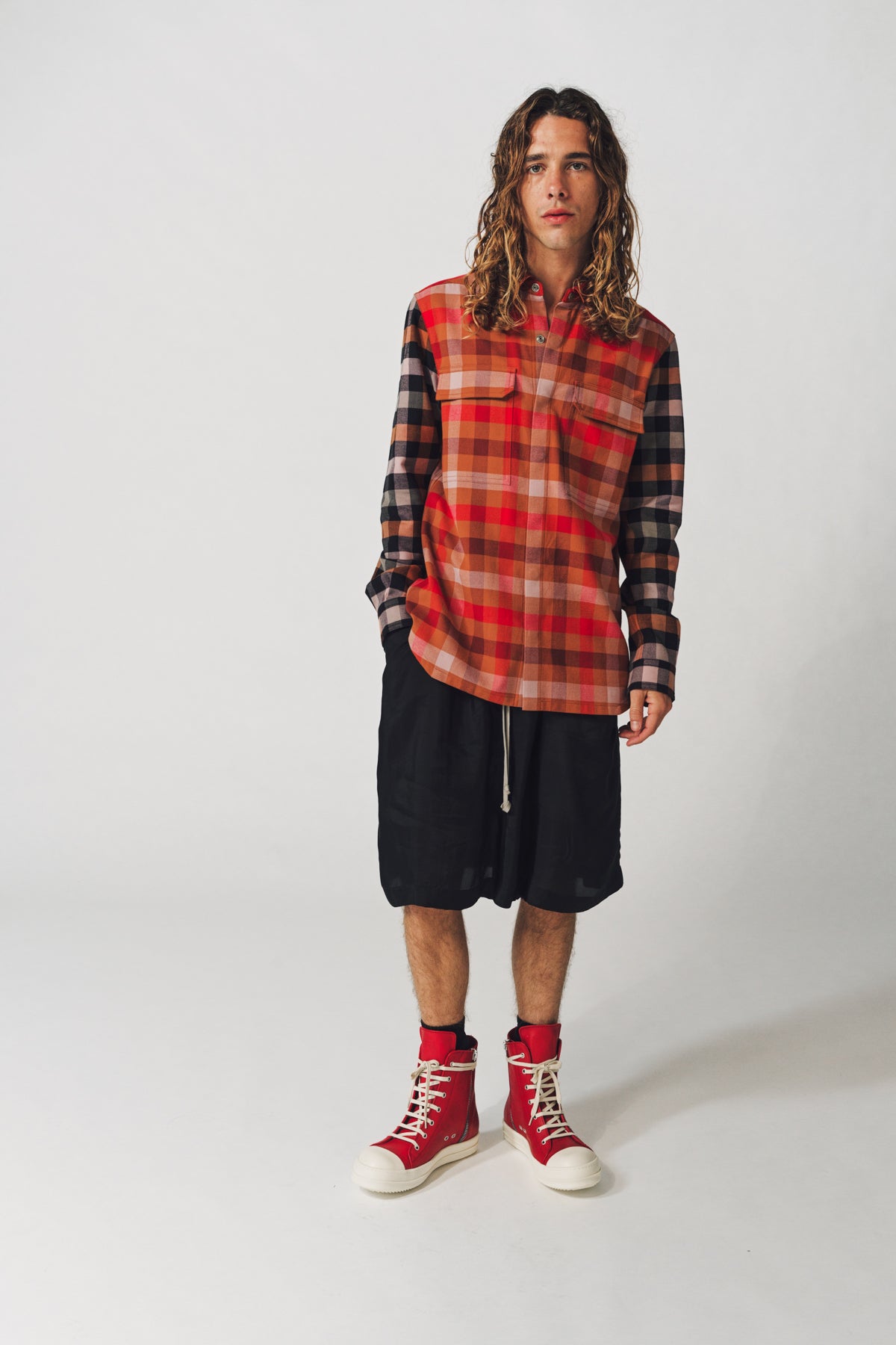 RICK OWENS | PLAID OUTERSHIRT - MAXFIELD LA