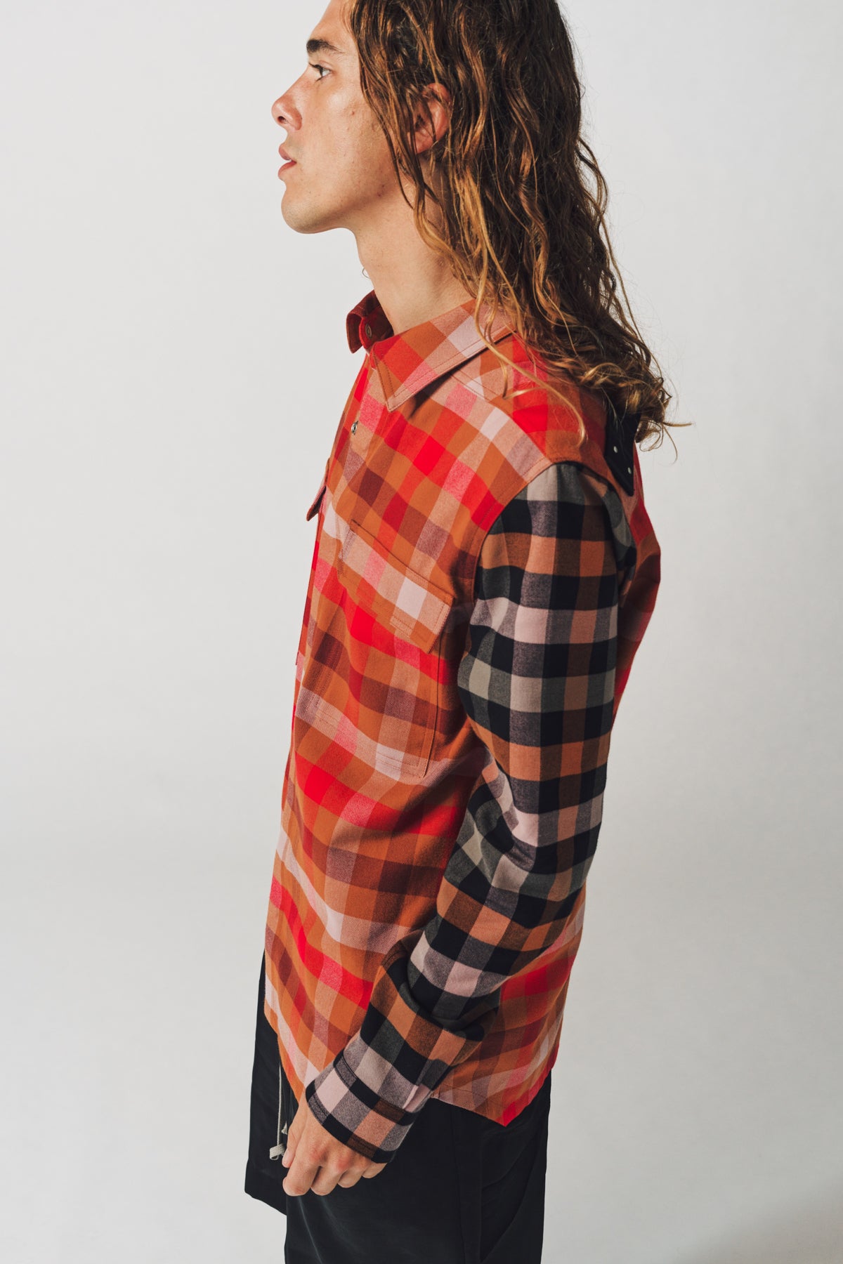 RICK OWENS | PLAID OUTERSHIRT - MAXFIELD LA