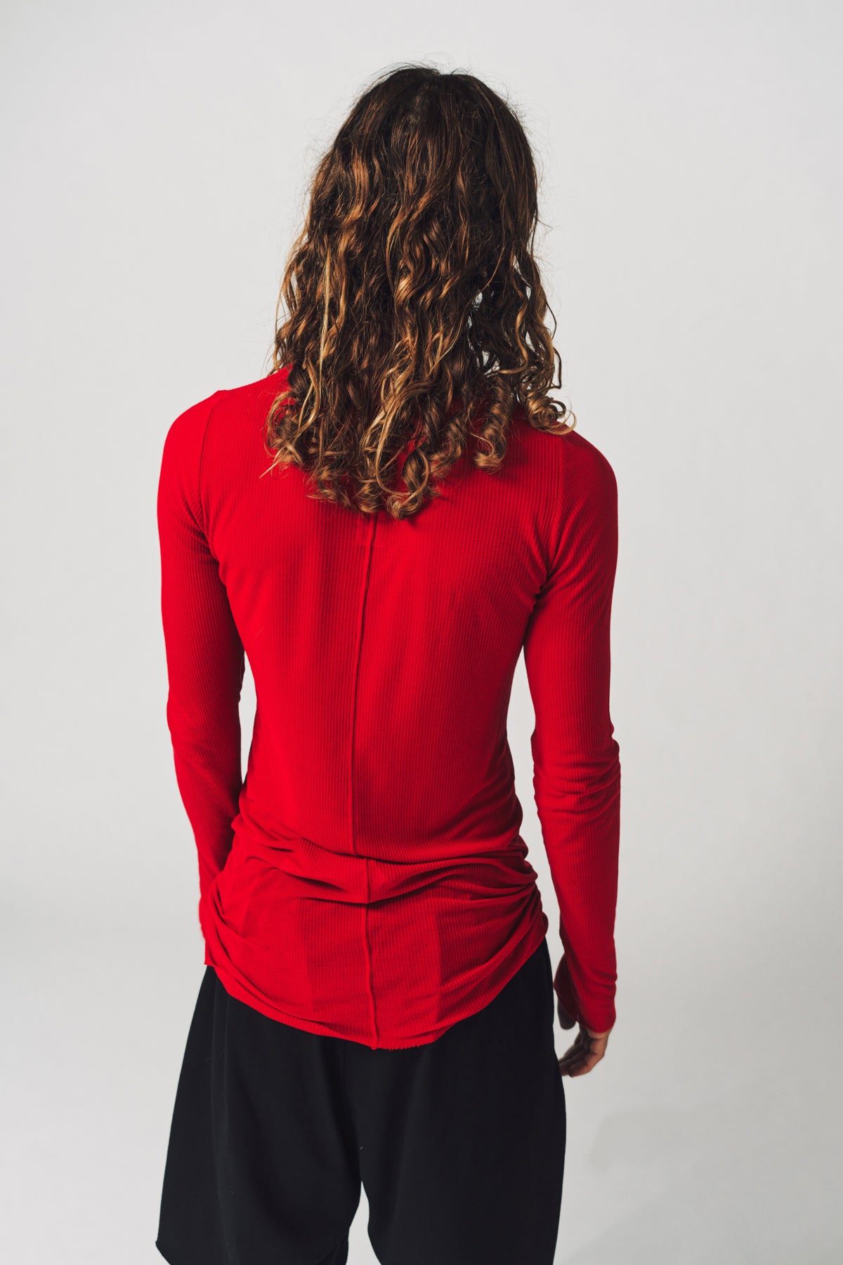RICK OWENS | RIB LONG SLEEVE TEE - MAXFIELD LA