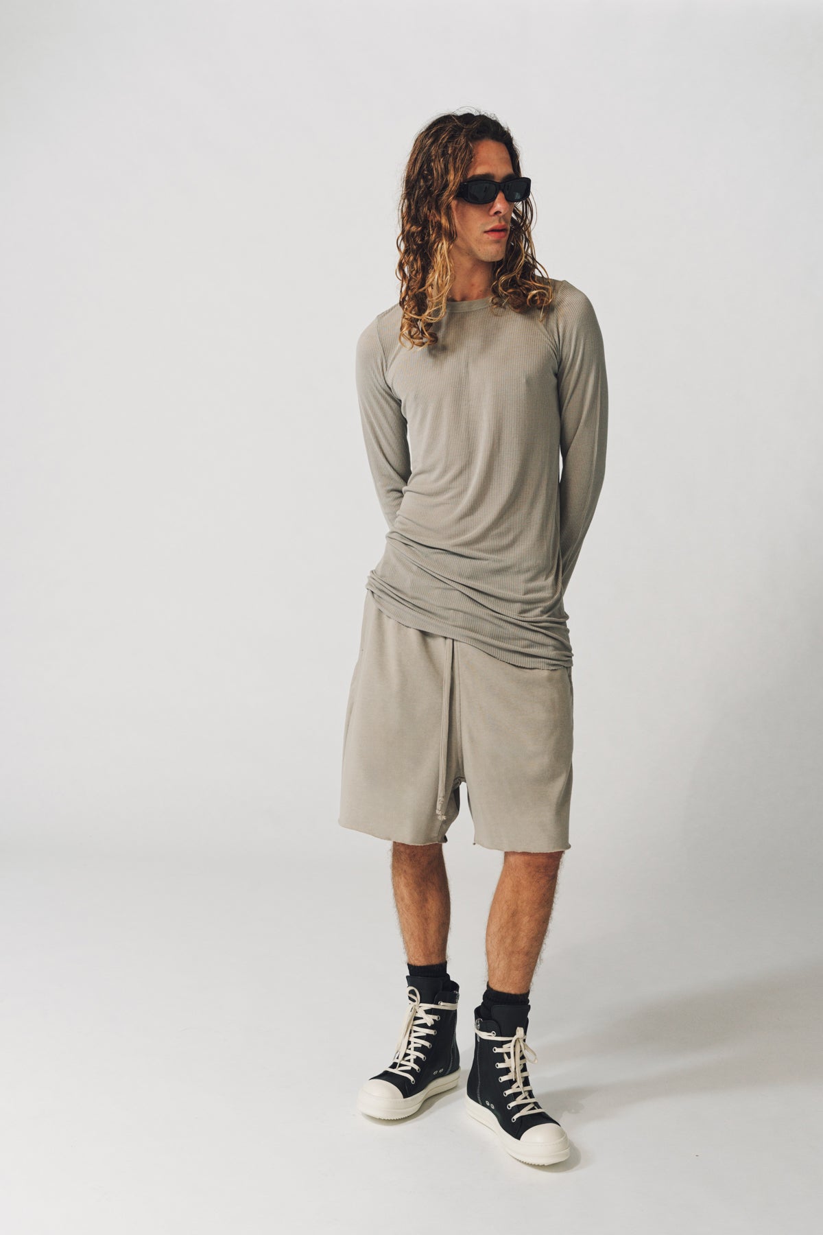 RICK OWENS | RIB LONG SLEEVE TEE