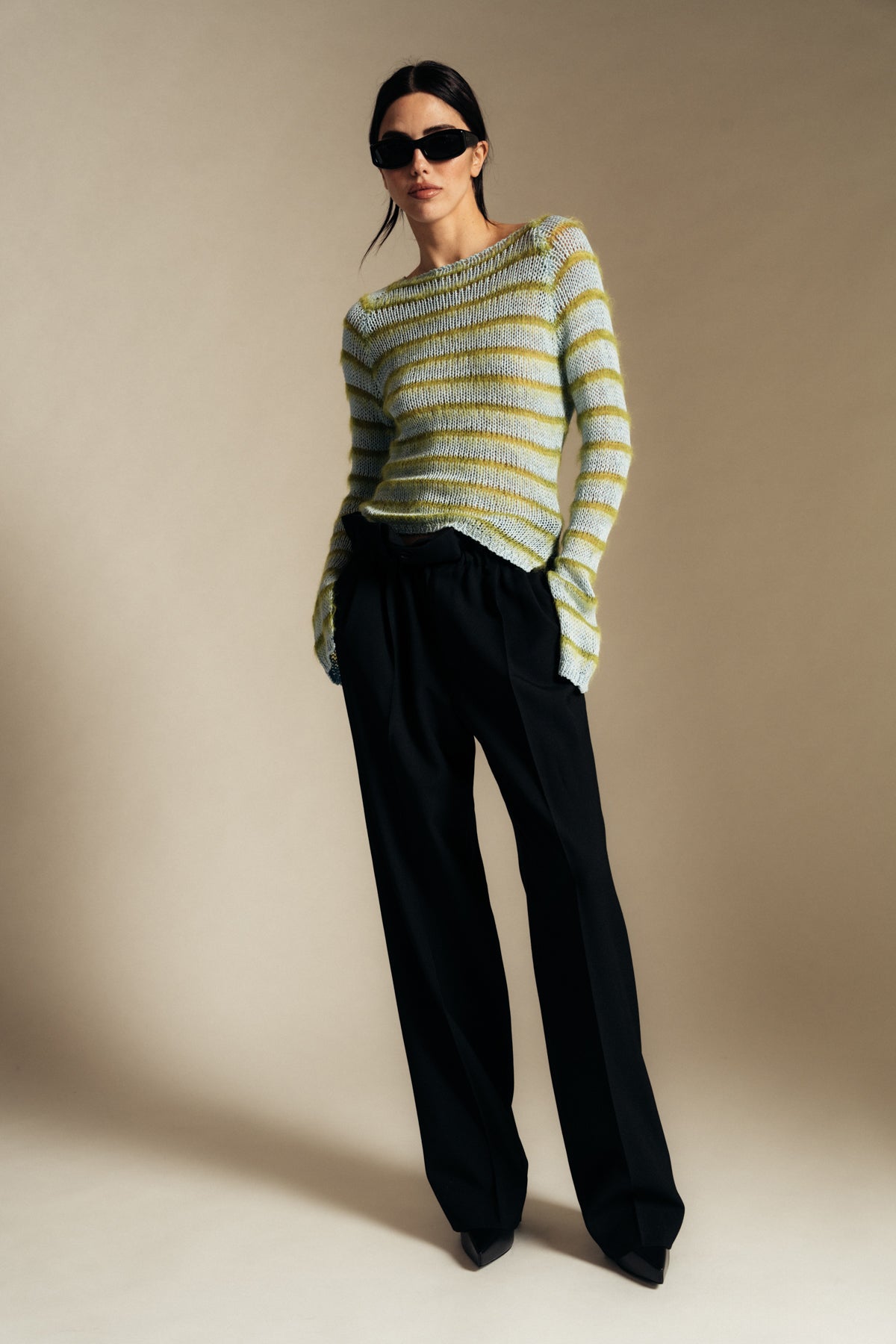 MARNI | STRIPED ROUNDNECK SWEATER - MAXFIELD LA