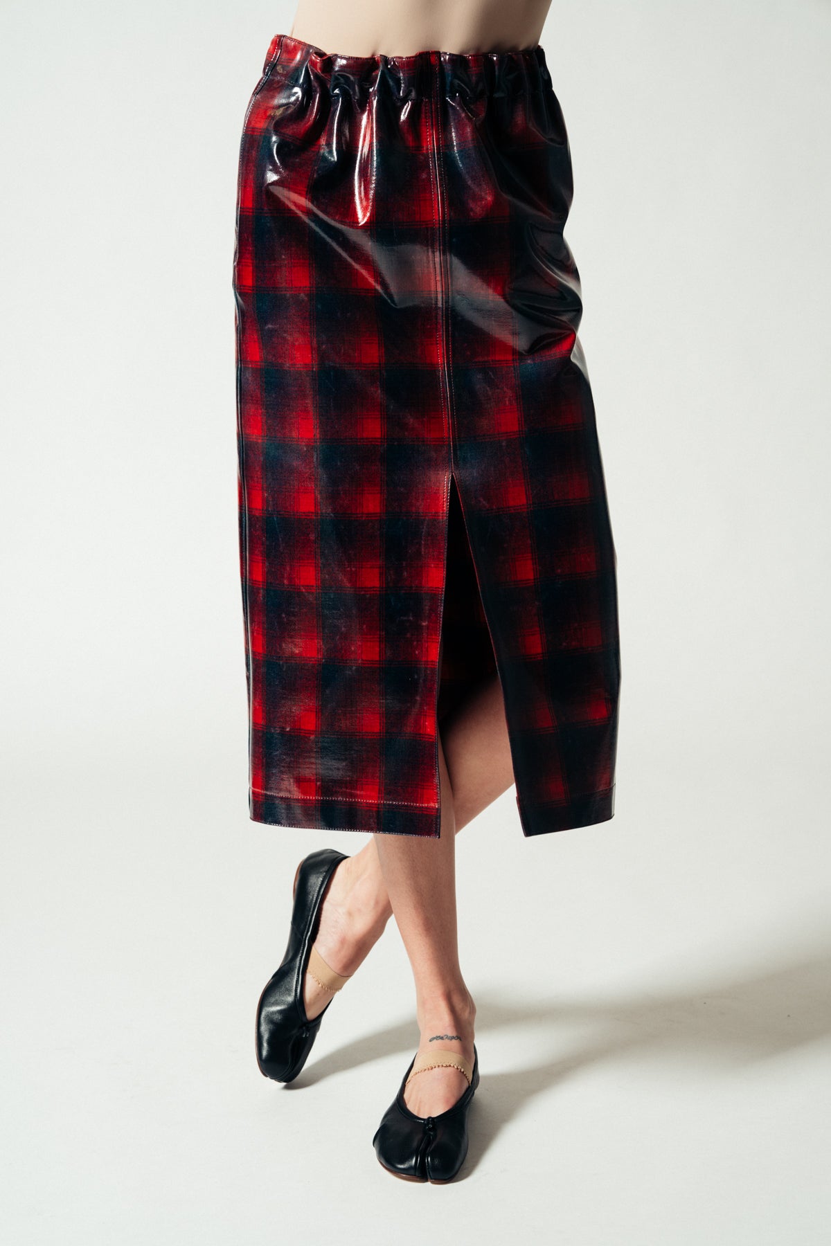 MAISON MARGIELA | PENDLETON COATED WOOL SKIRT