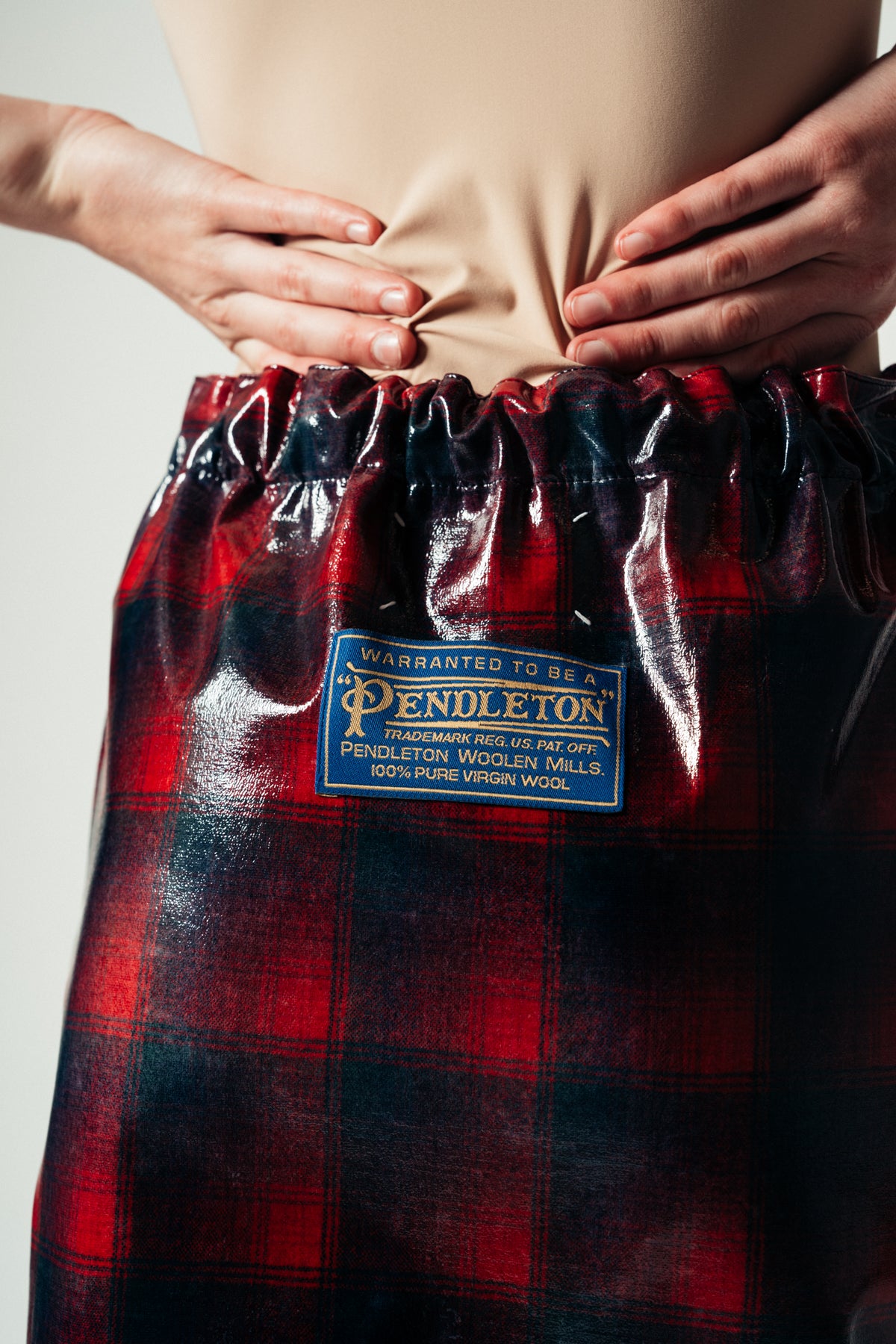MAISON MARGIELA | PENDLETON COATED WOOL SKIRT - MAXFIELD LA