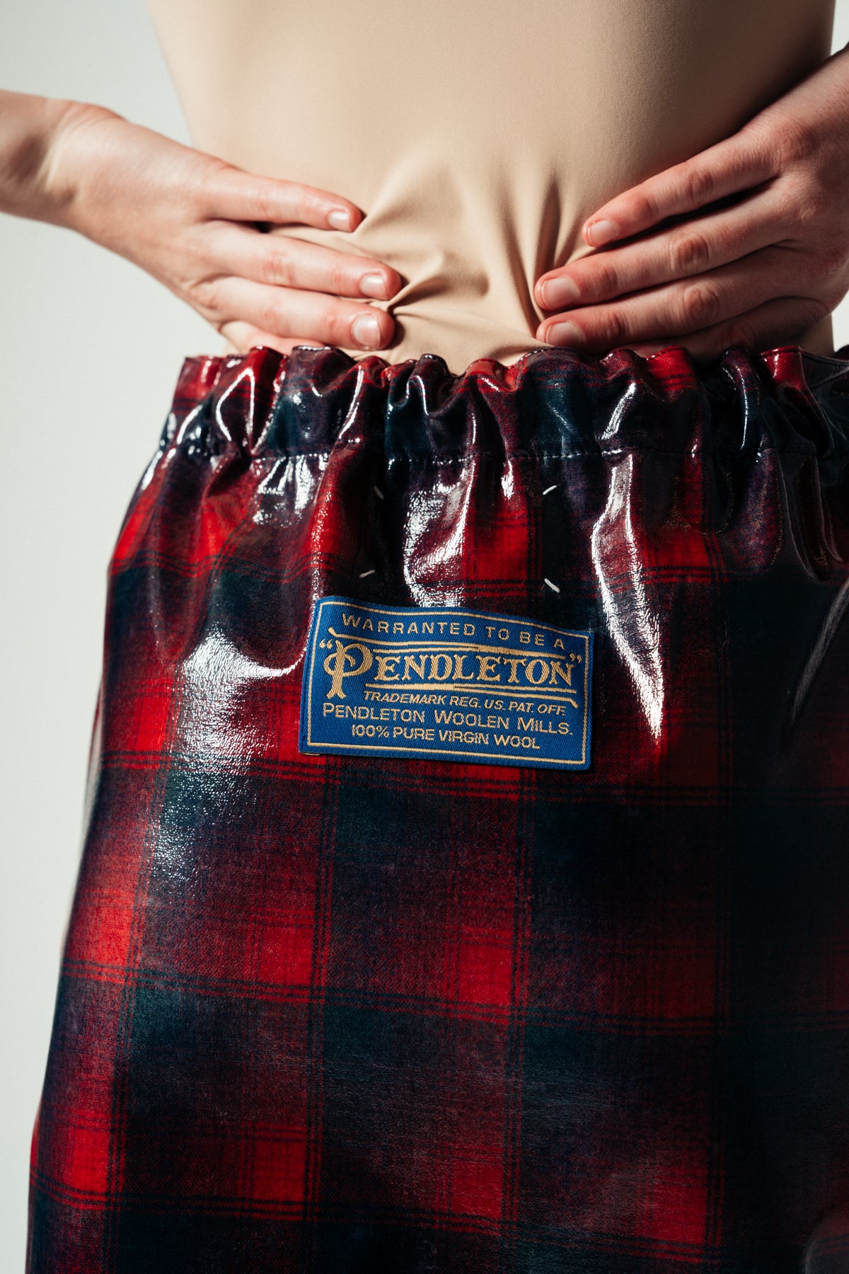 MAISON MARGIELA | PENDLETON COATED WOOL SKIRT