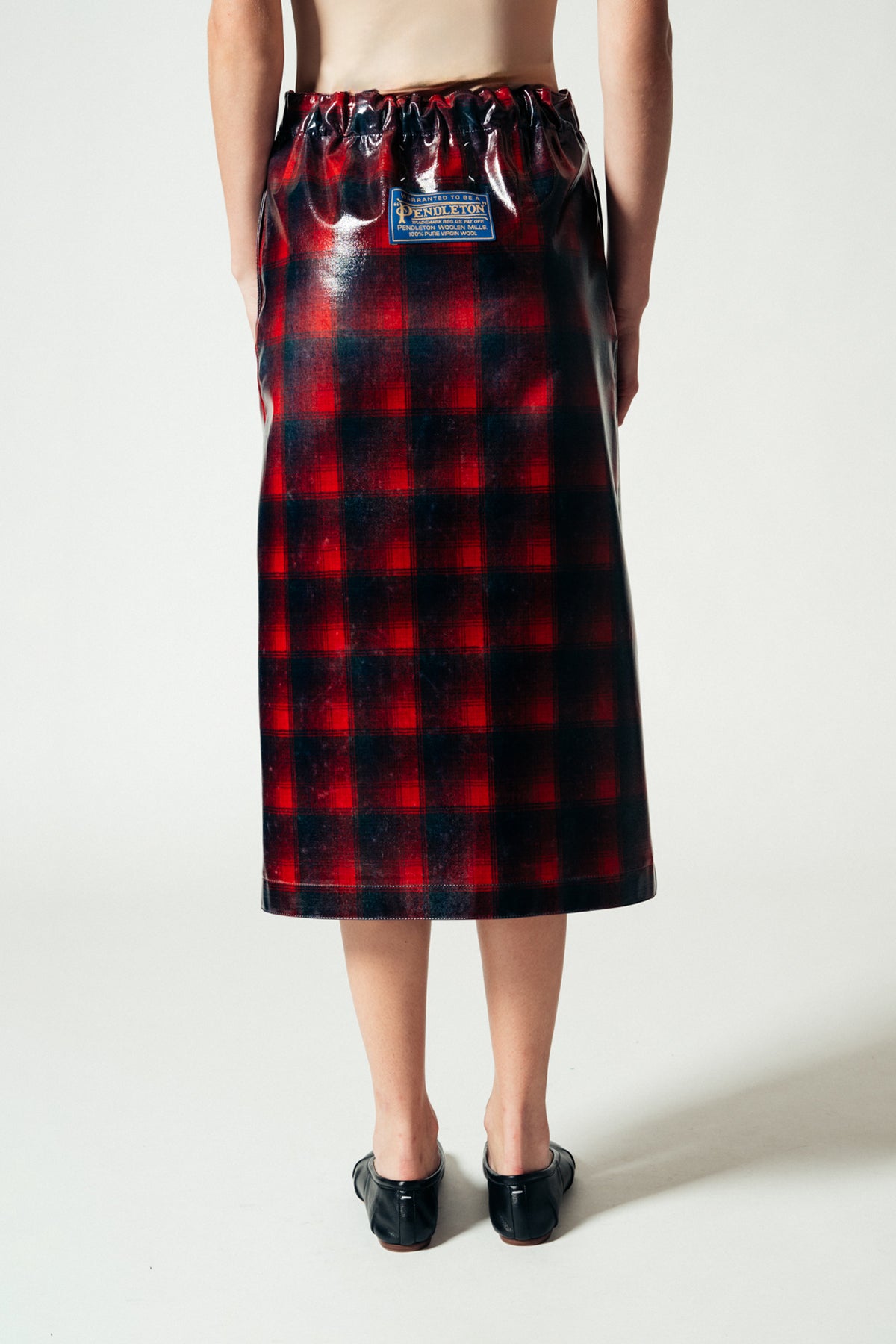 MAISON MARGIELA | PENDLETON COATED WOOL SKIRT