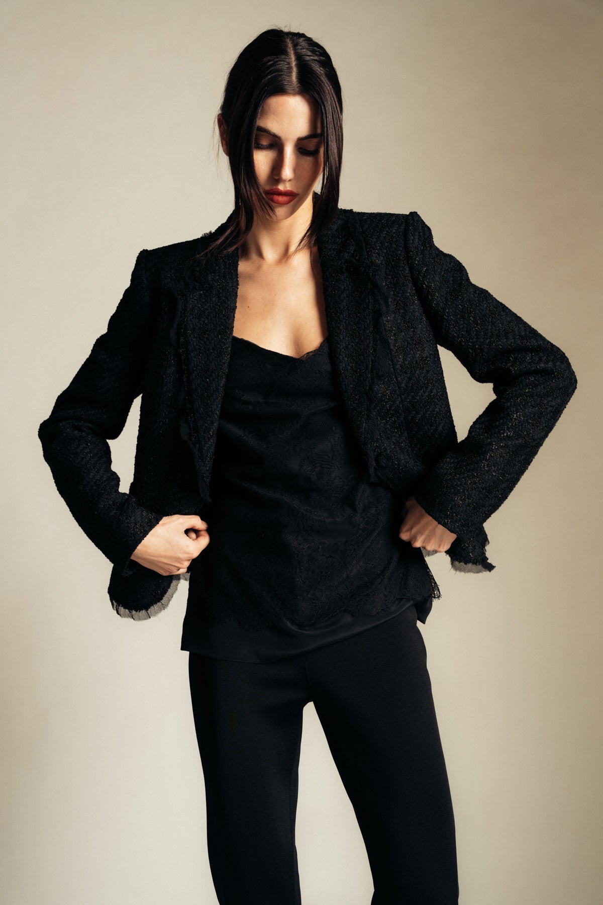 GIVENCHY | HOUNDSTOOTH TWEED JACKET - MAXFIELD LA