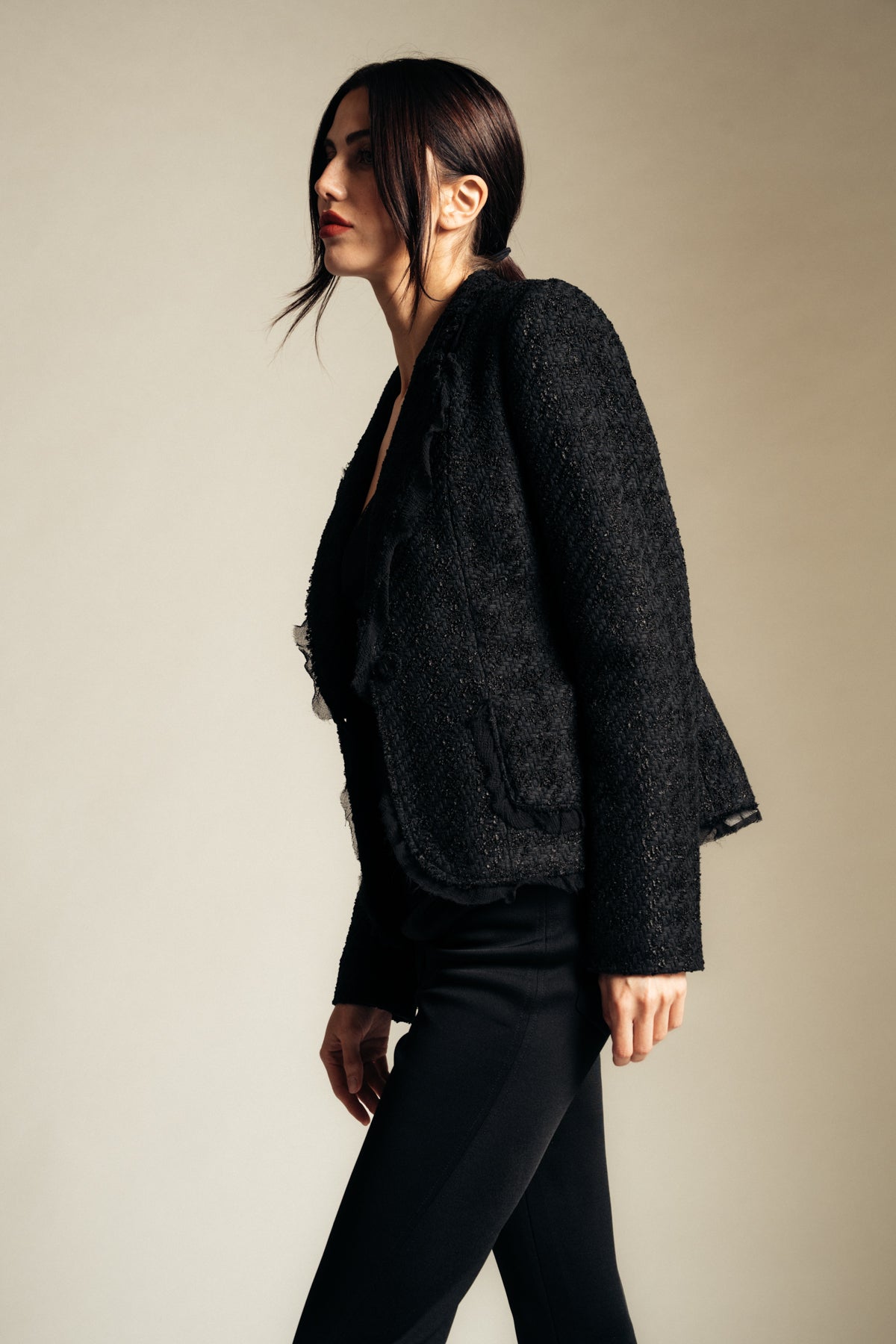 GIVENCHY | HOUNDSTOOTH TWEED JACKET - MAXFIELD LA