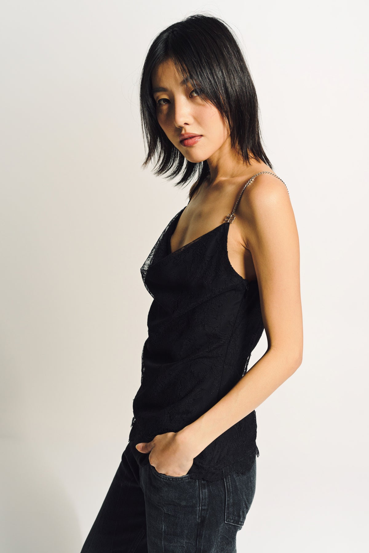 GIVENCHY | 4G CHAIN LACE TOP - MAXFIELD LA