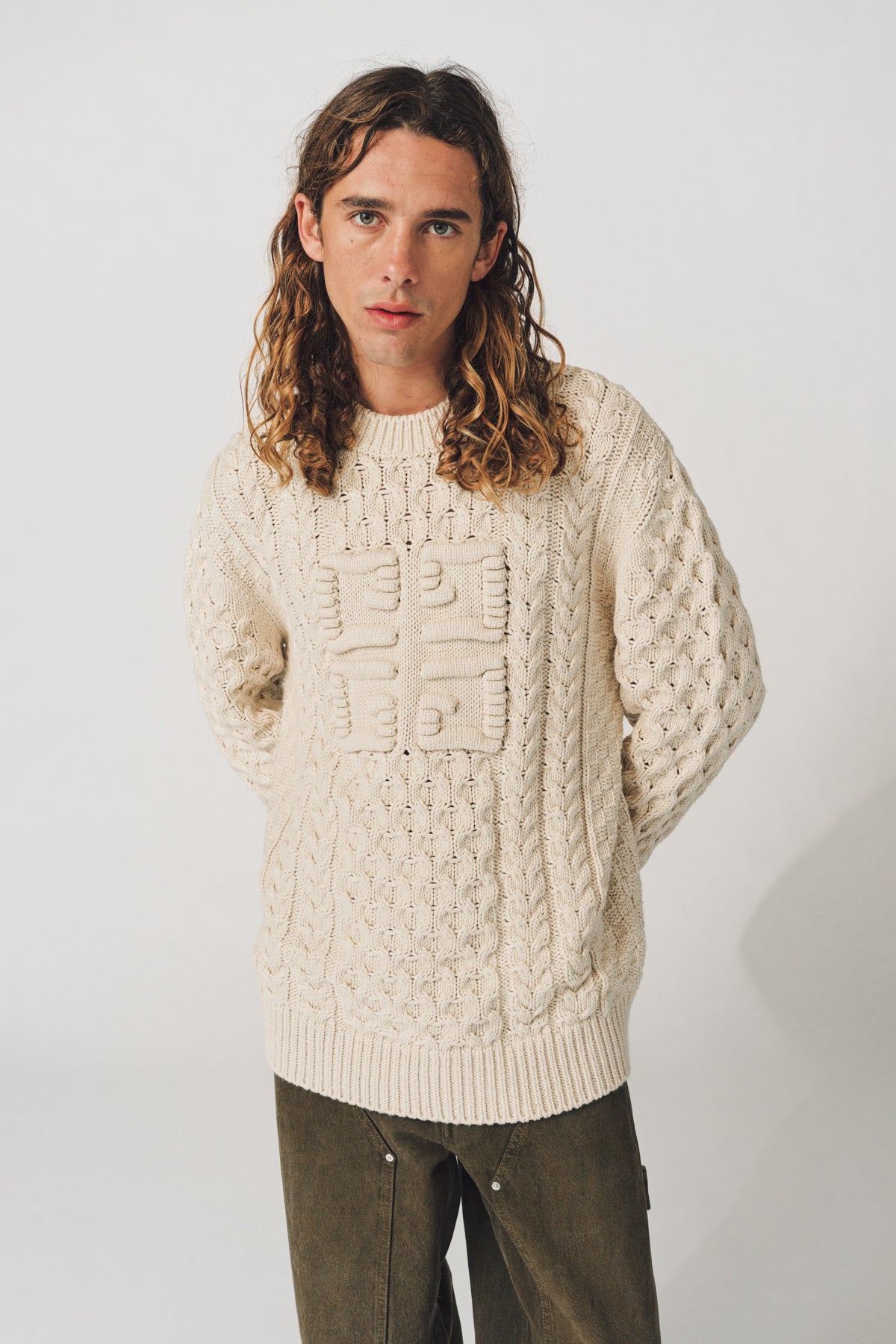 GIVENCHY | 4G CABLE-KNIT SWEATER - MAXFIELD LA