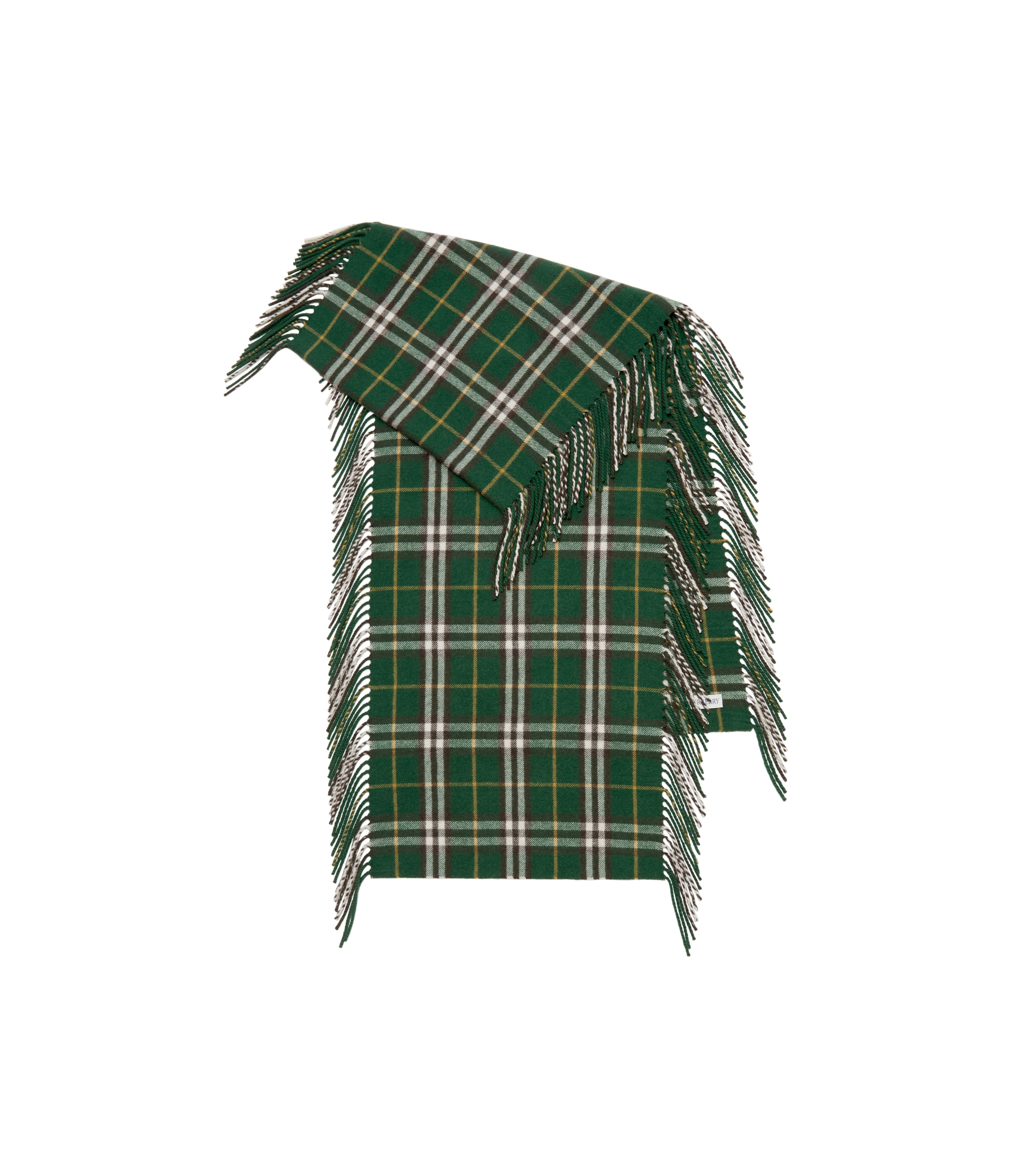 BURBERRY | CHECK CASHMERE FRINGED SCARF