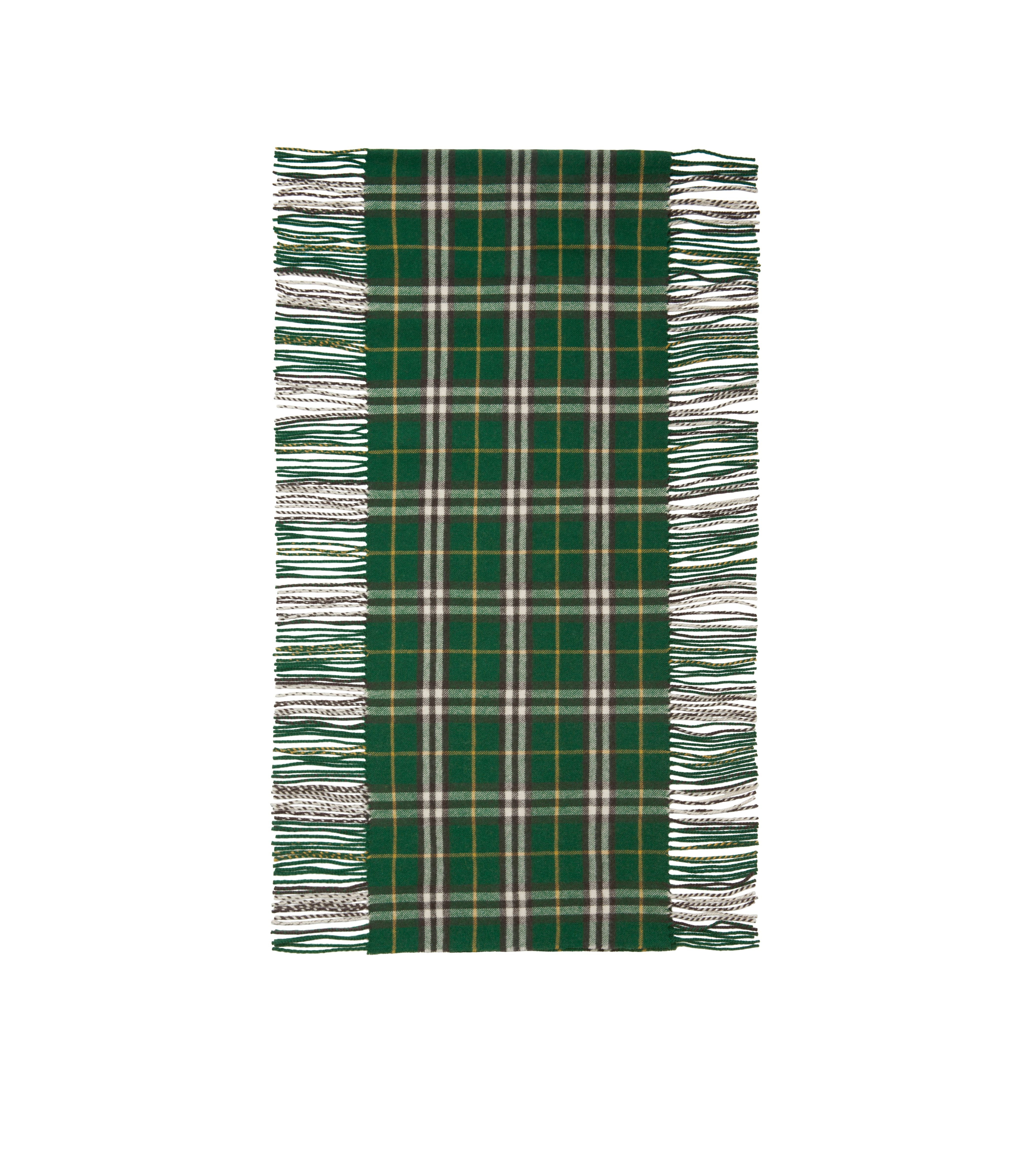 BURBERRY | CHECK CASHMERE FRINGED SCARF