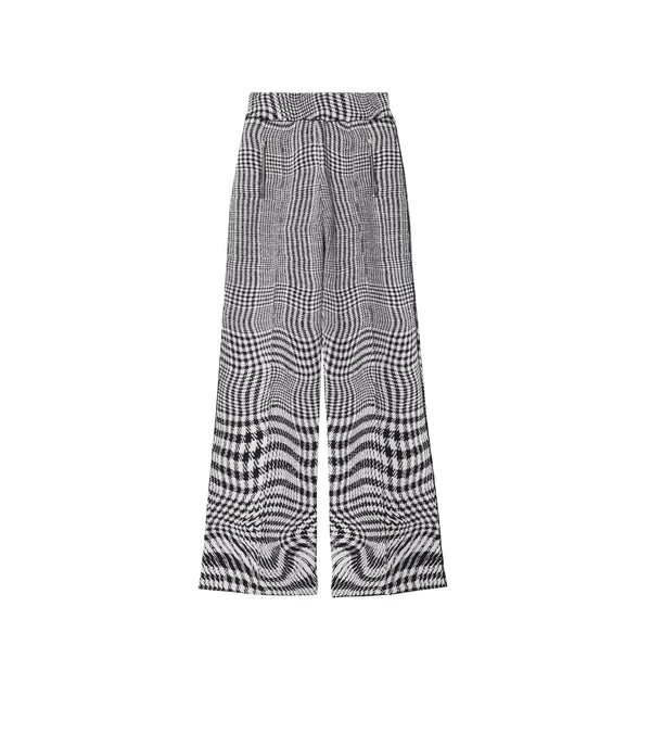 BURBERRY | WARPED HOUNDSTOOTH WOOL BLEND TROUSERS - MAXFIELD LA