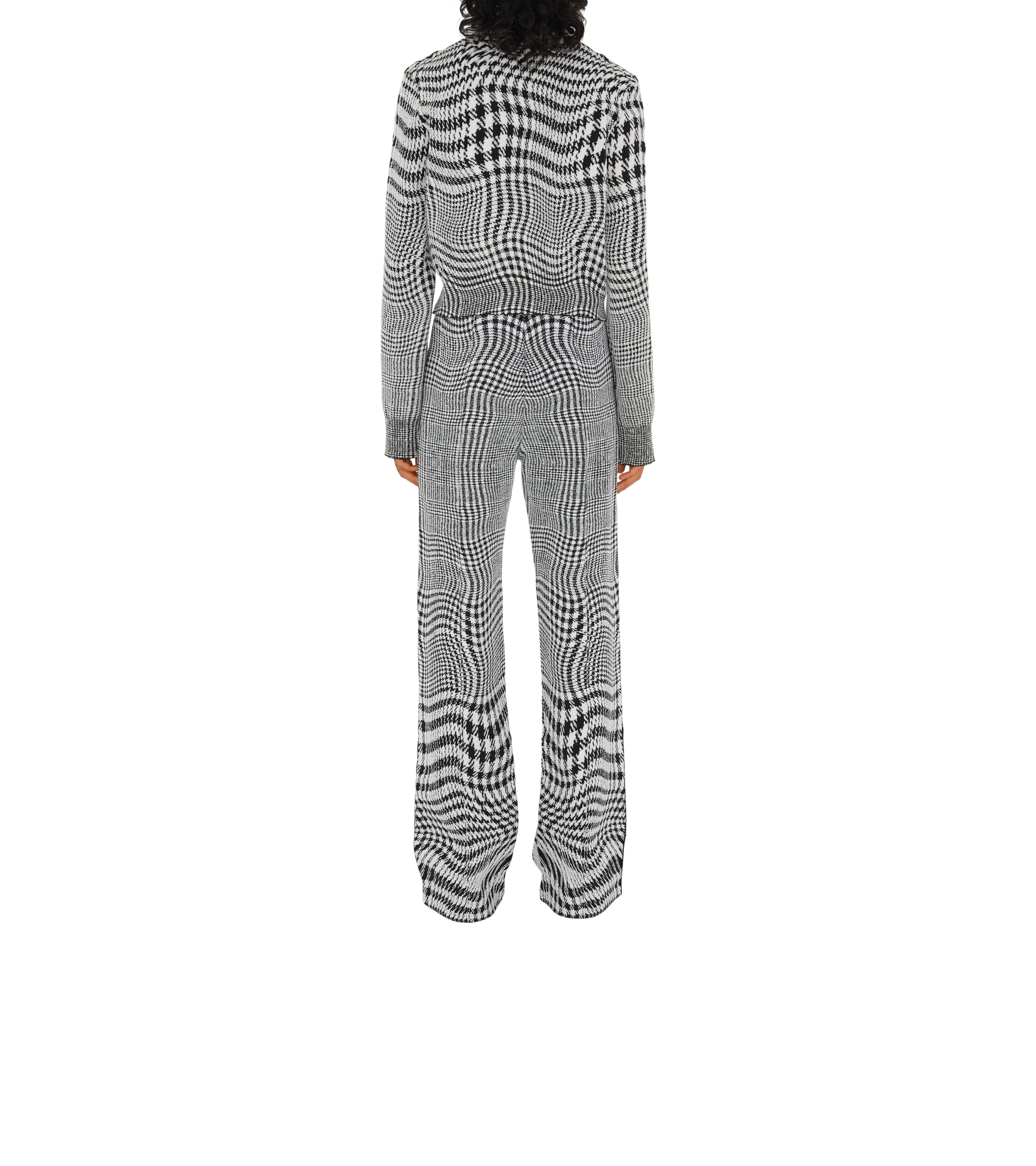 BURBERRY | WARPED HOUNDSTOOTH WOOL BLEND TROUSERS - MAXFIELD LA