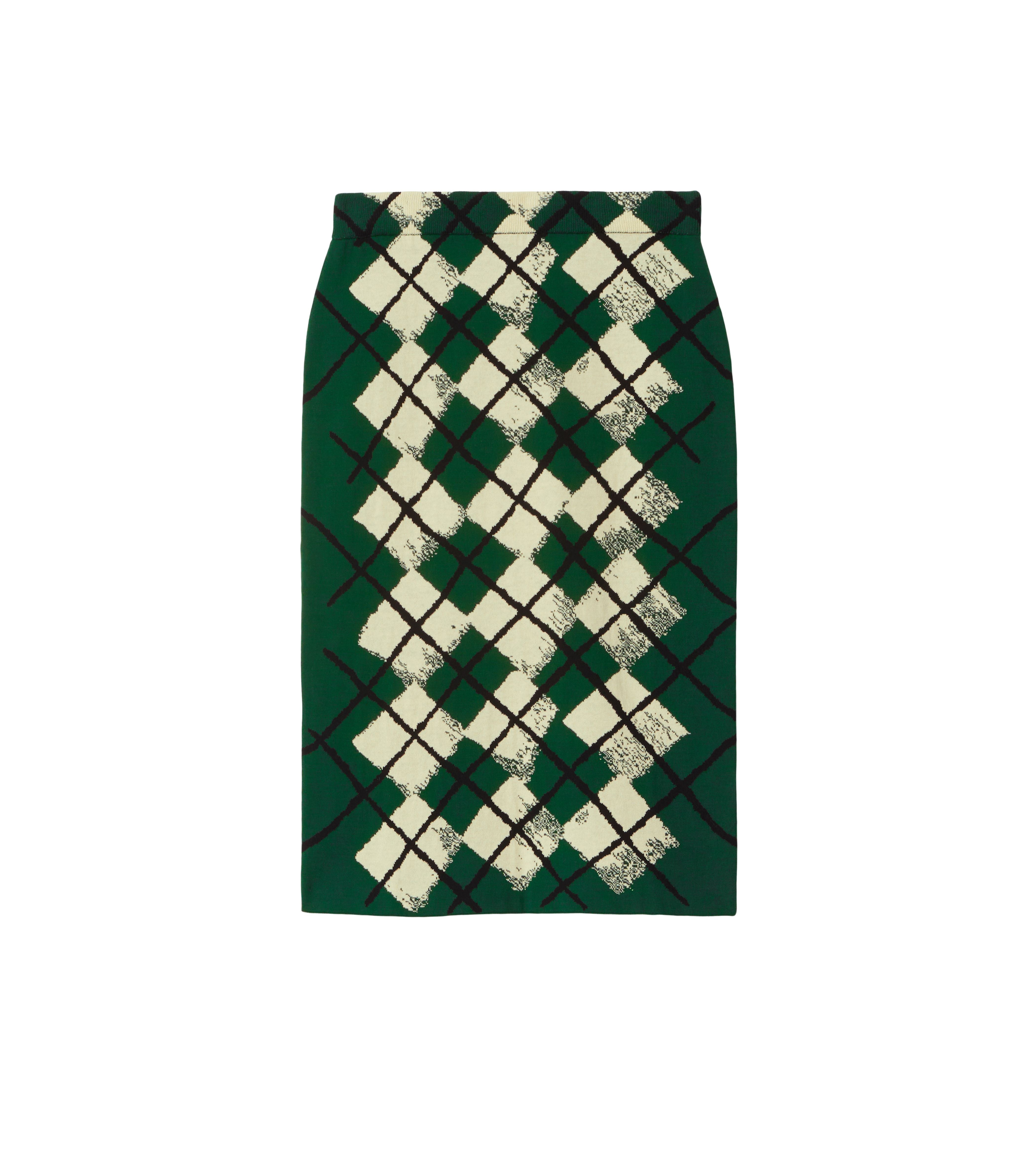 BURBERRY | ARGYLE COTTON SKIRT