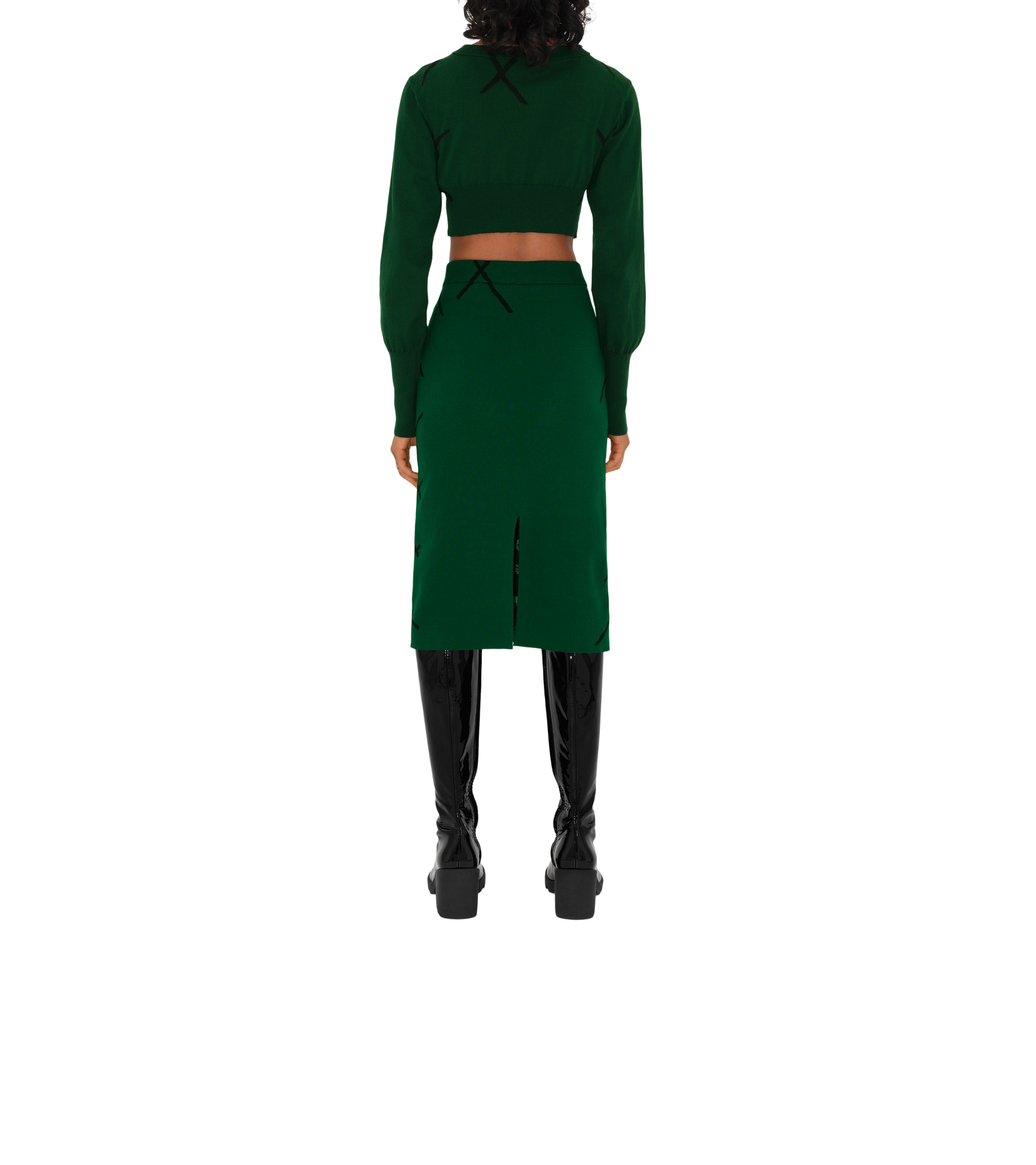 BURBERRY | ARGYLE COTTON SKIRT