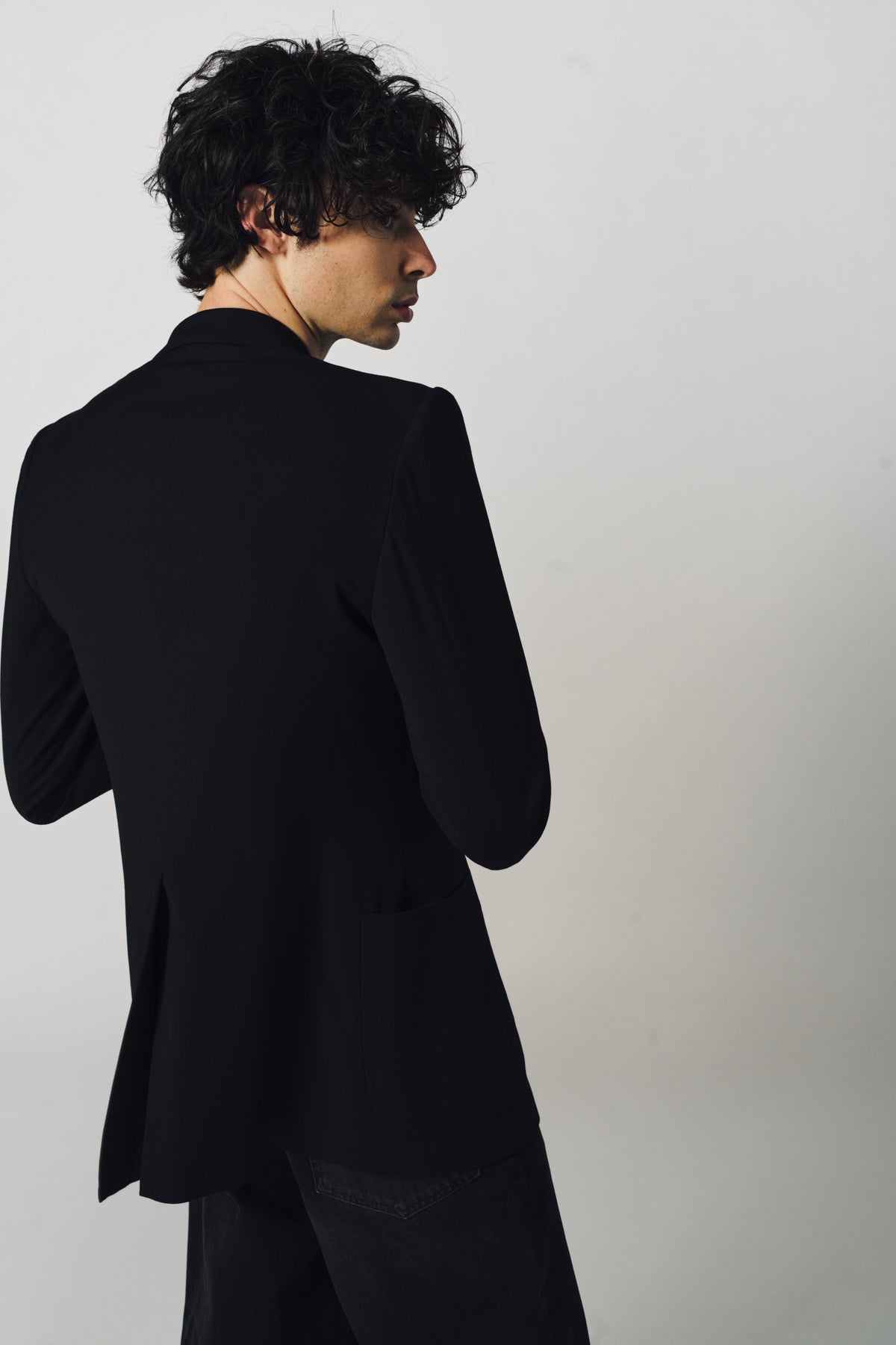 DRIES VAN NOTEN | DRAPY WOOL DOUBLE BREASTED JACKET - MAXFIELD LA