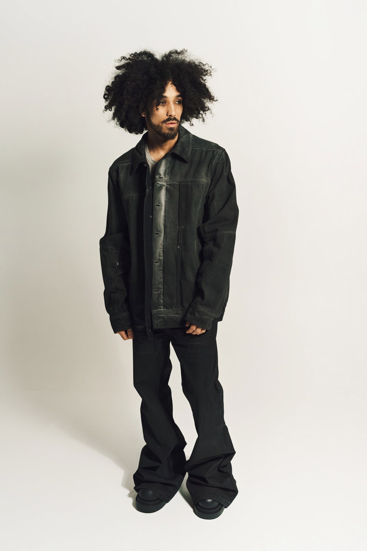 RICK OWENS | LIDO DENIM WORKER JACKET - MAXFIELD LA