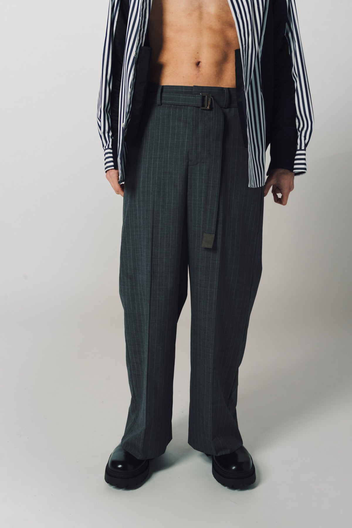 SACAI | CHALK STRIPE PANTS - MAXFIELD LA