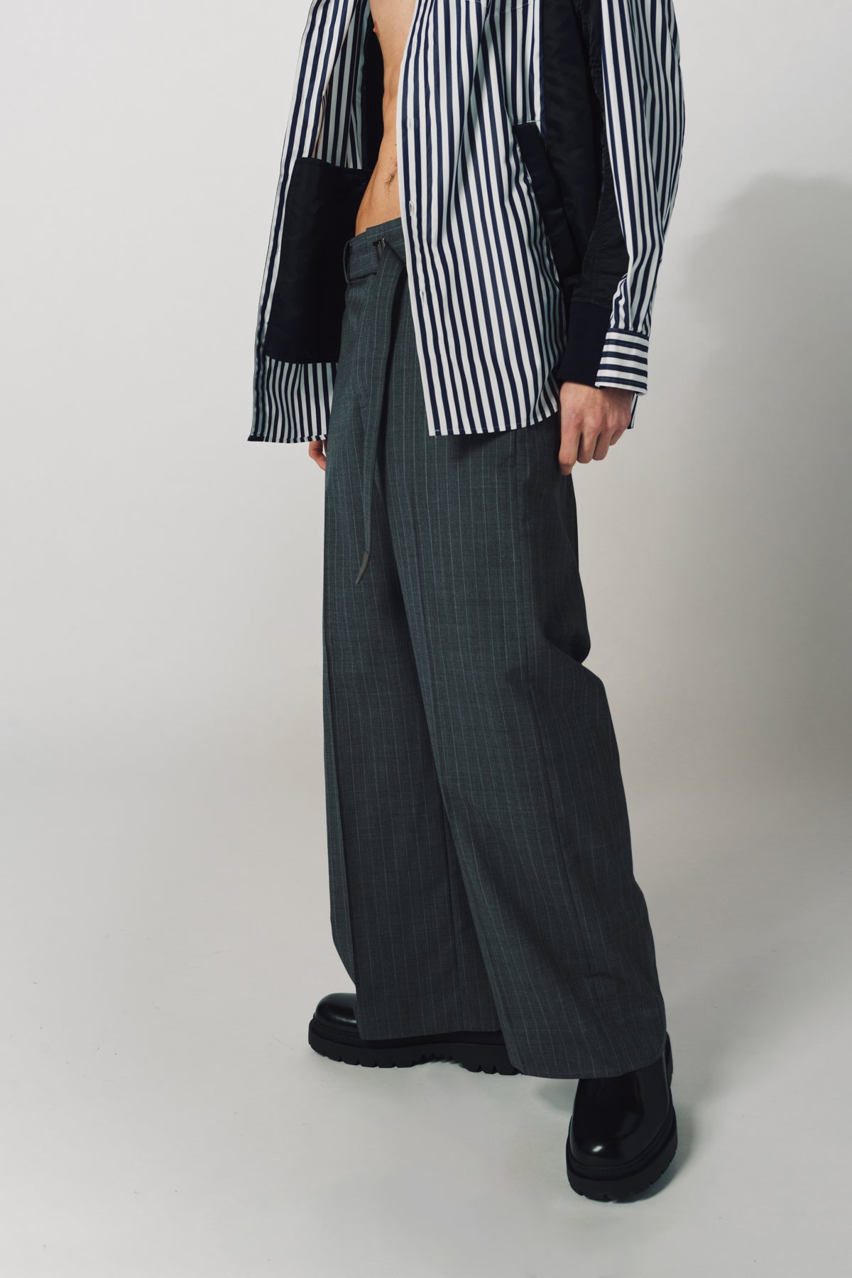 SACAI | CHALK STRIPE PANTS - MAXFIELD LA