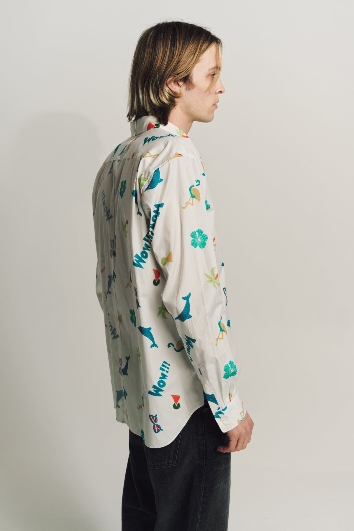 COMME DES GARCONS HOMME PLUS | BROAD PRINTED LONG SLEEVE SHIRT