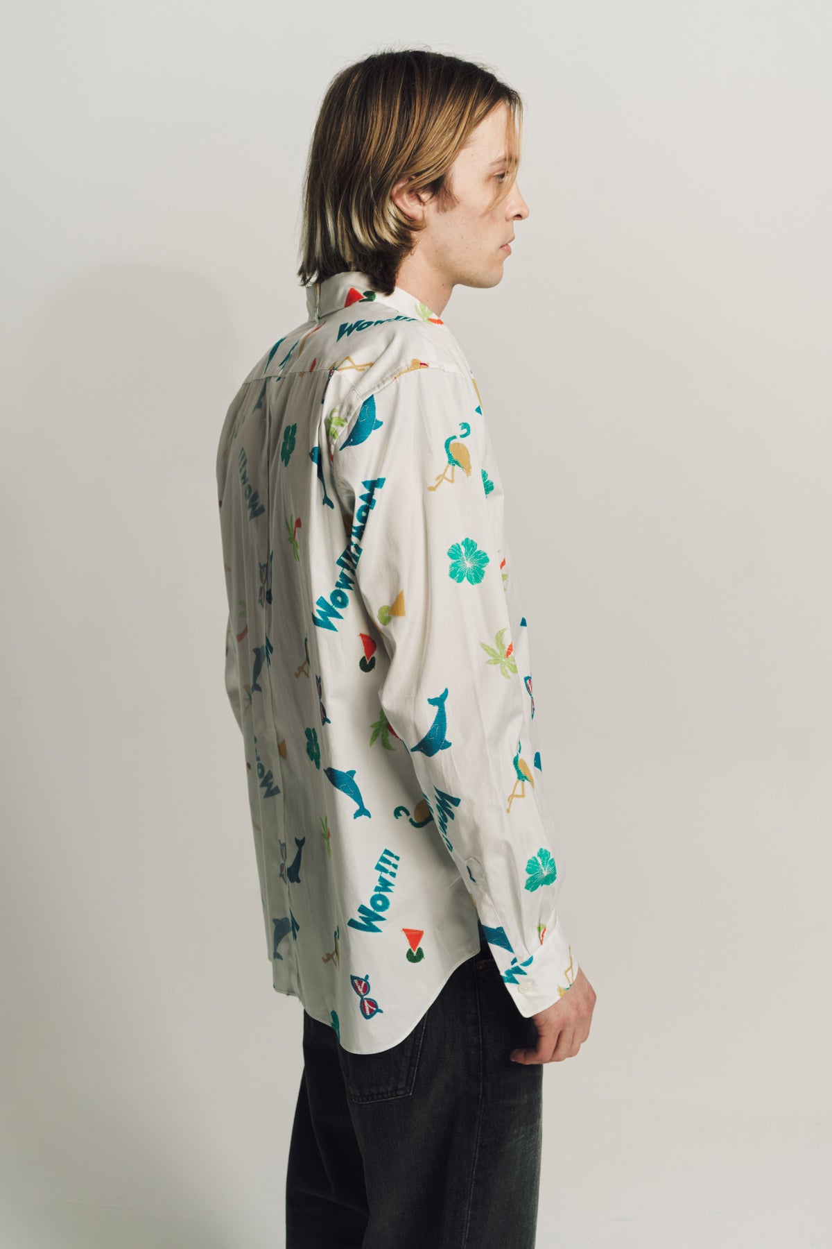 COMME DES GARCONS HOMME PLUS | BROAD PRINTED LONG SLEEVE SHIRT - MAXFIELD LA