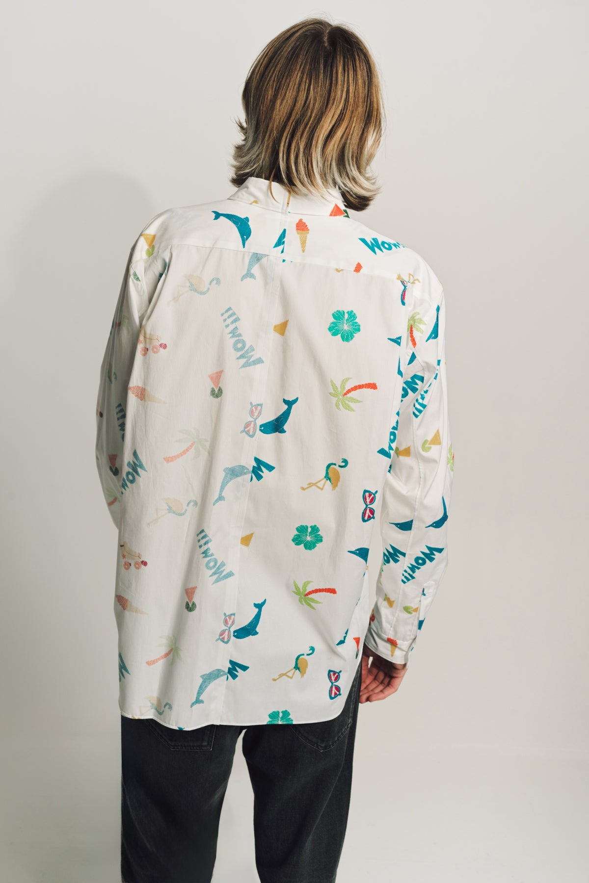 COMME DES GARCONS HOMME PLUS | BROAD PRINTED LONG SLEEVE SHIRT - MAXFIELD LA