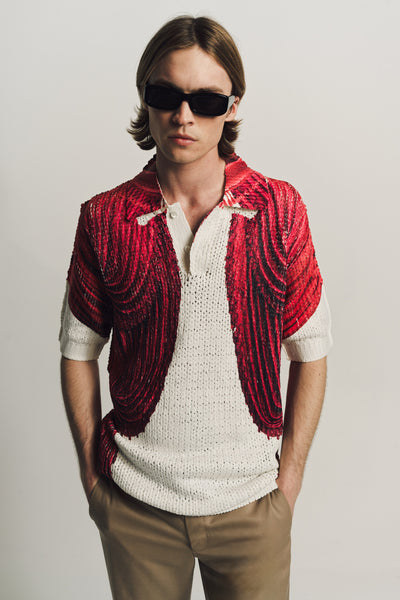 Comme des garcons × fleel llya COMME DES GARCONS HOMME PLUS | CURTAIN POLO