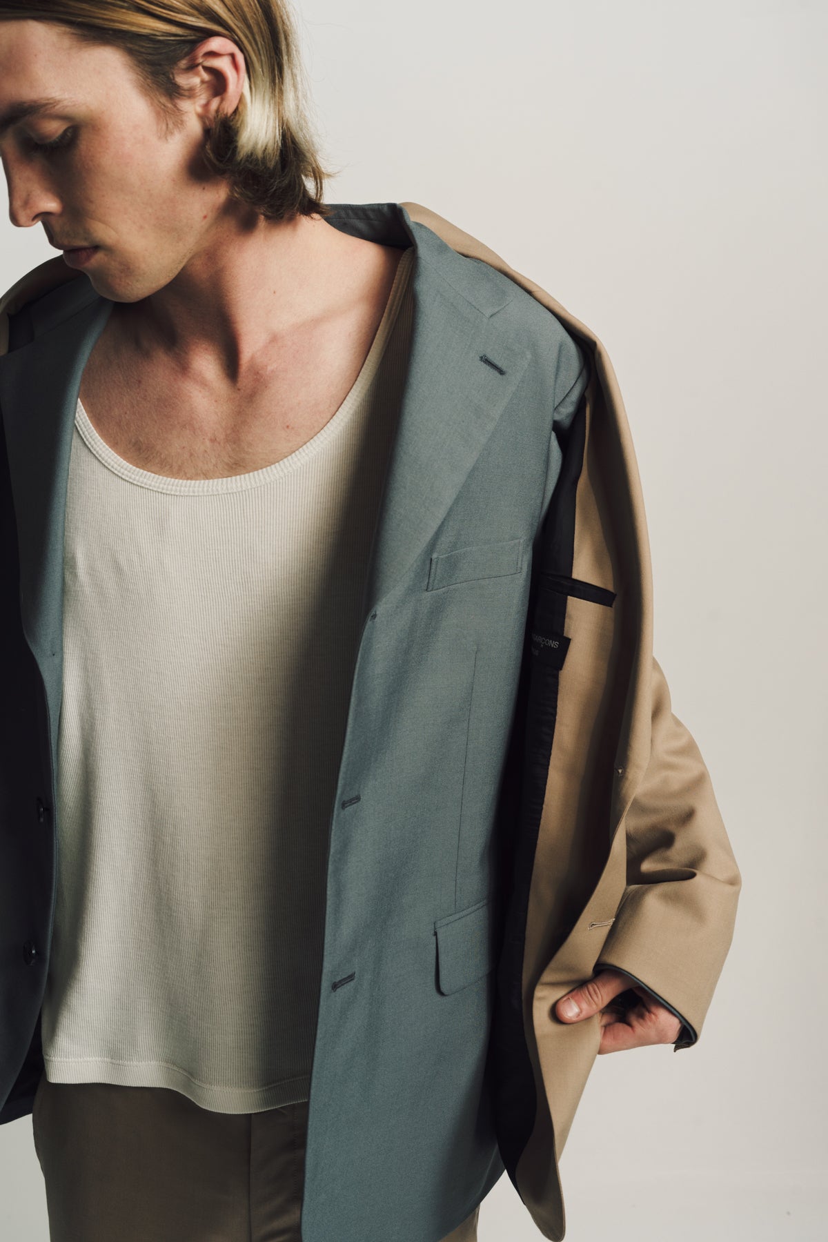 COMME DES GARCONS HOMME PLUS | DOUBLE LAYERED BLAZER - MAXFIELD LA