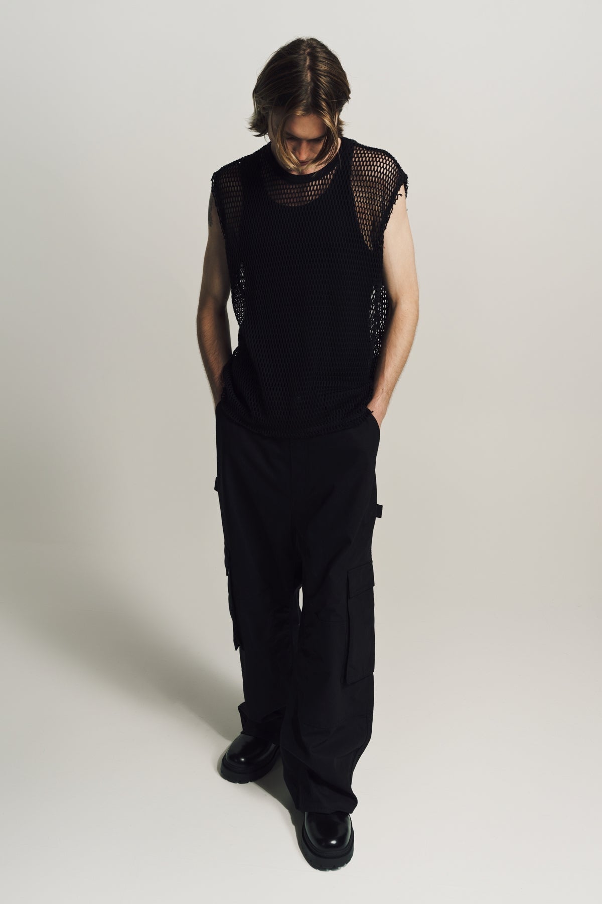 JUNYA WATANABE | SLEEVELESS MESH TOP - MAXFIELD LA