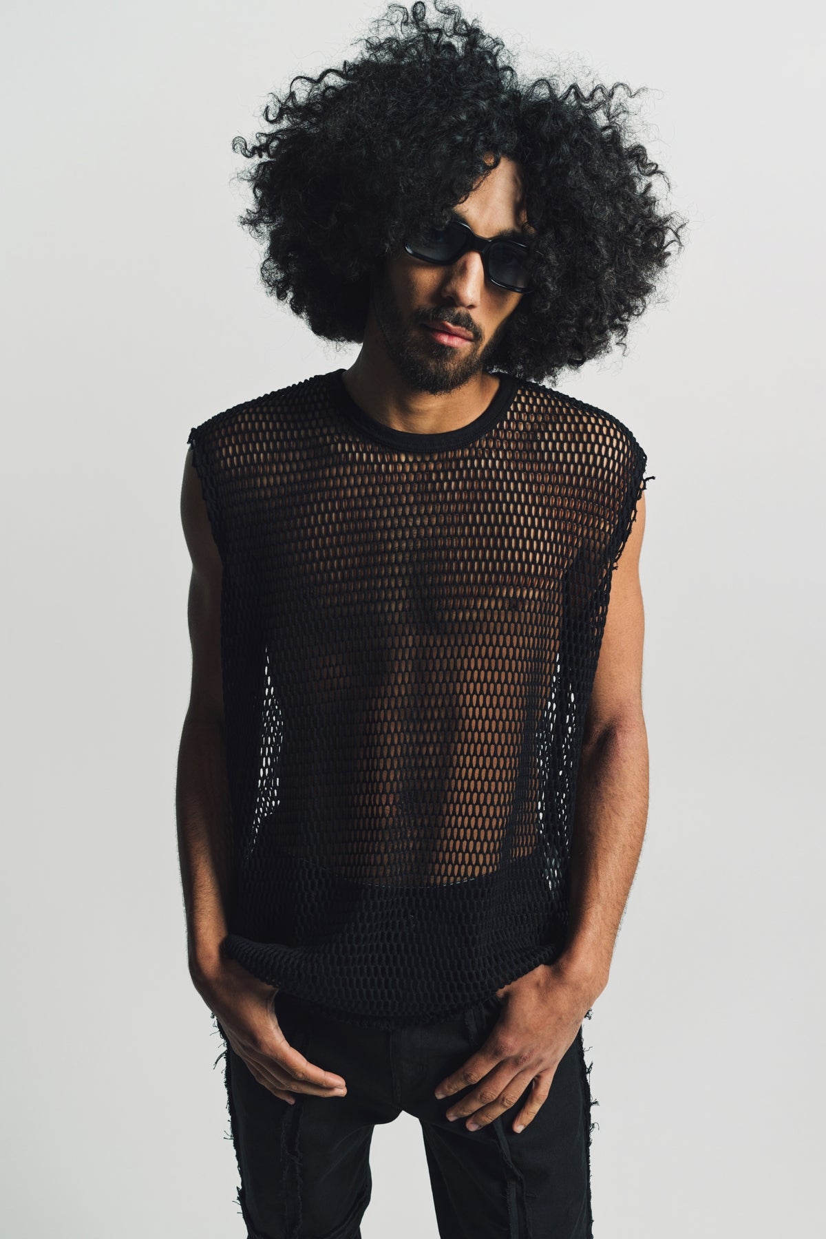 JUNYA WATANABE | SLEEVELESS MESH TOP - MAXFIELD LA