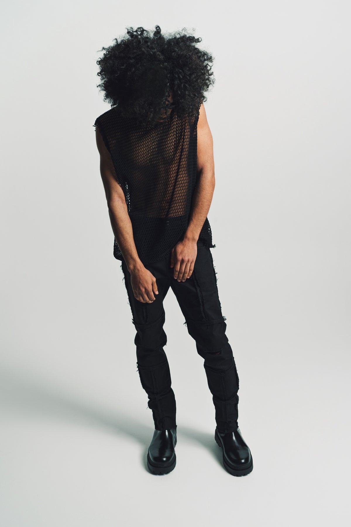JUNYA WATANABE | SLEEVELESS MESH TOP - MAXFIELD LA