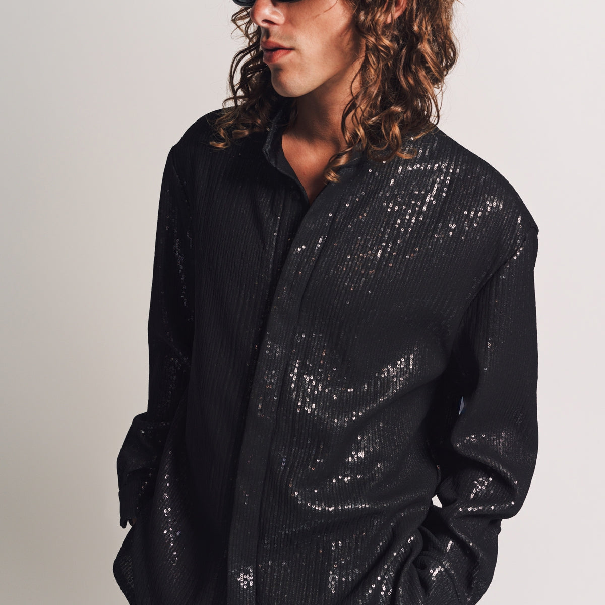 AMIRI | LONG SLEEVE SEQUINED SHIRT