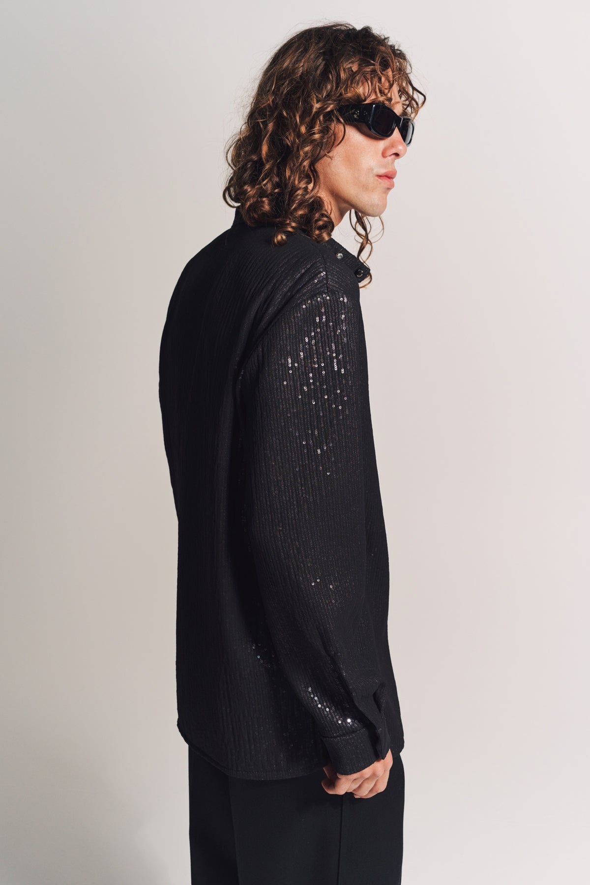 AMIRI | LONG SLEEVE SEQUINED SHIRT - MAXFIELD LA