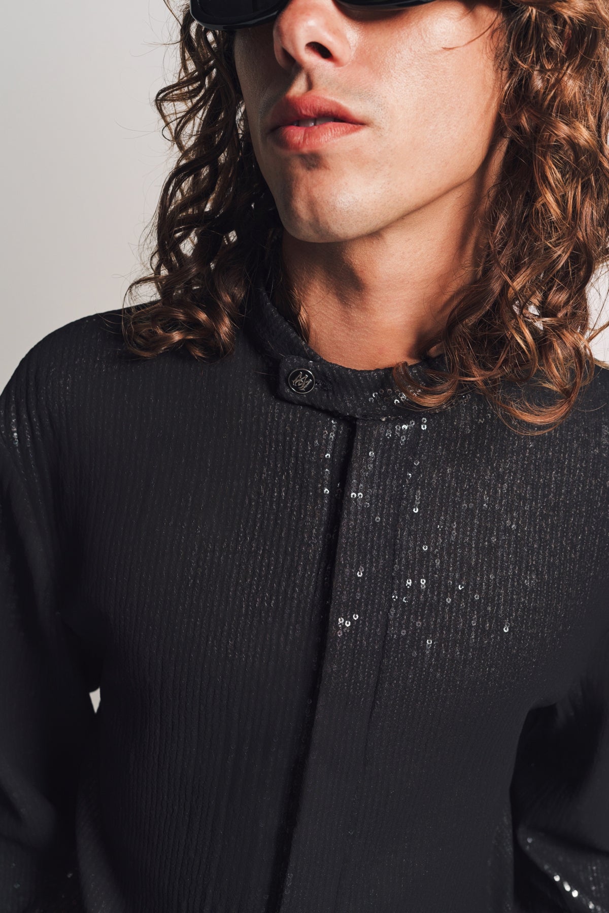 AMIRI | LONG SLEEVE SEQUINED SHIRT - MAXFIELD LA