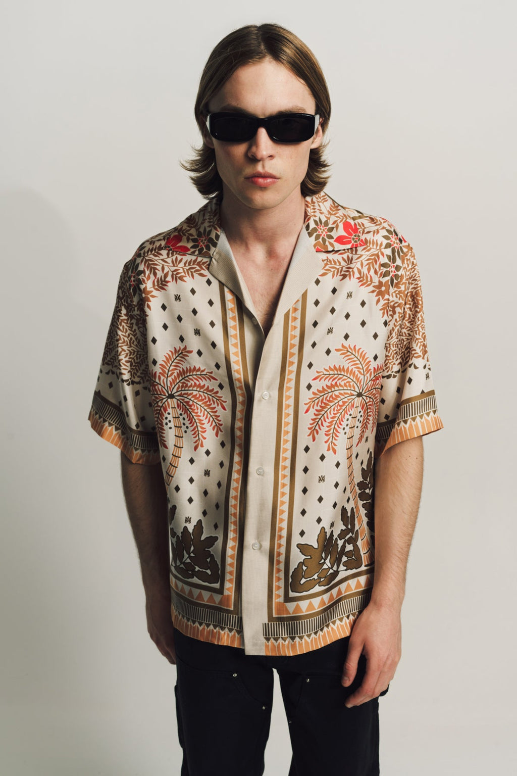 AMIRI PALM TREE BOWLING SHIRT - Main Image