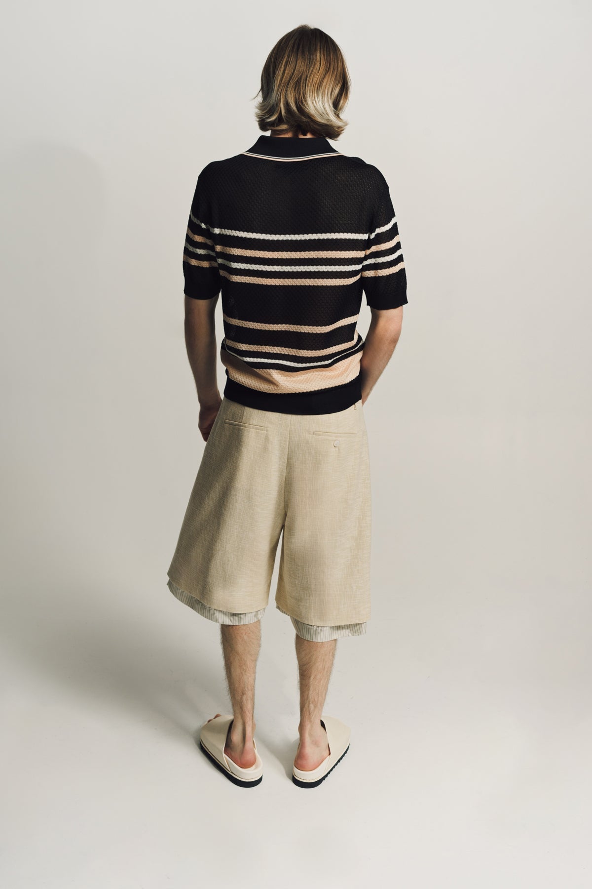 AMIRI | CROSS HATCH SKATER SHORTS - MAXFIELD LA