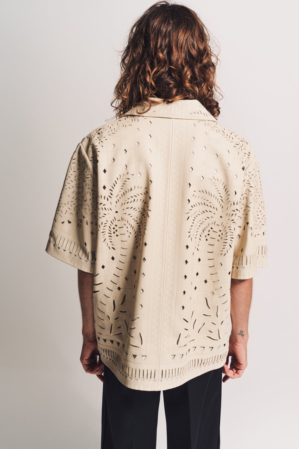 AMIRI | PALM TREE LASER SHORT SLEEVE SHIRT - MAXFIELD LA