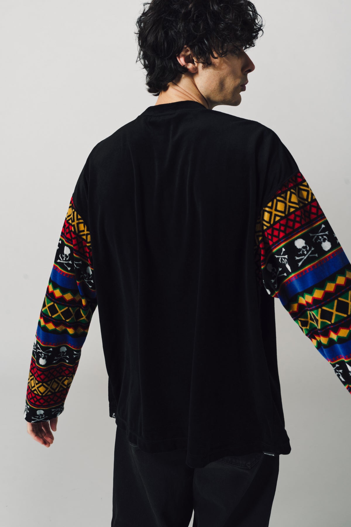 MASTERMIND | SWITCHED VELOUR LONG SLEEVE TEE
