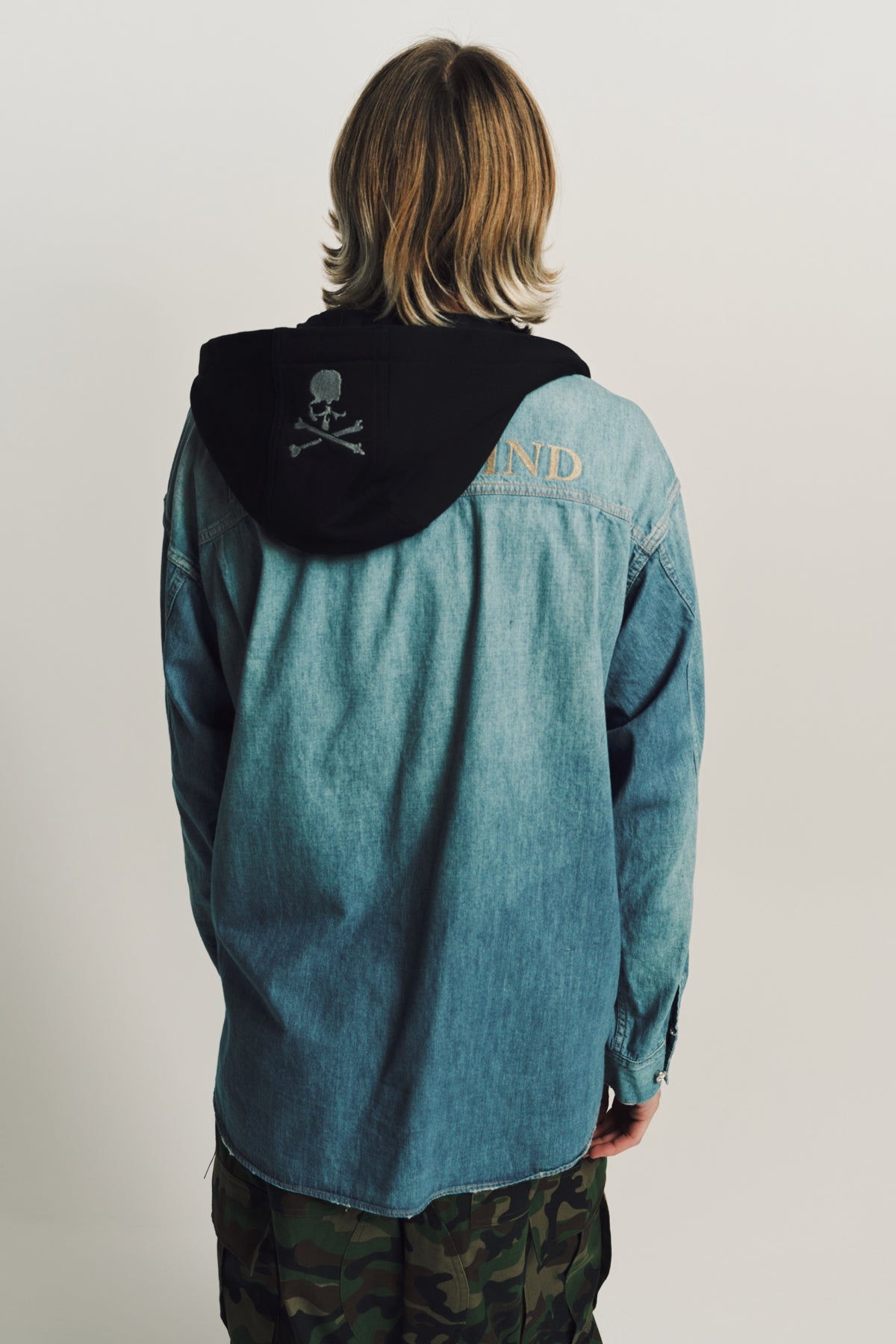 MASTERMIND | 2ND LONG SLEEVE HOODED DENIM SHIRT - MAXFIELD LA