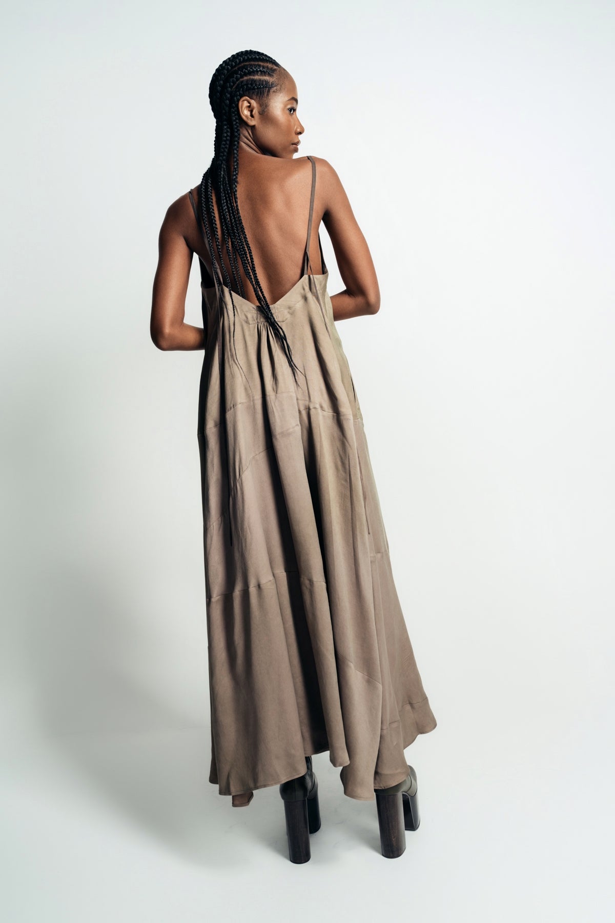 ZIGGY CHEN | V-NECK HALTER DRESS - MAXFIELD LA